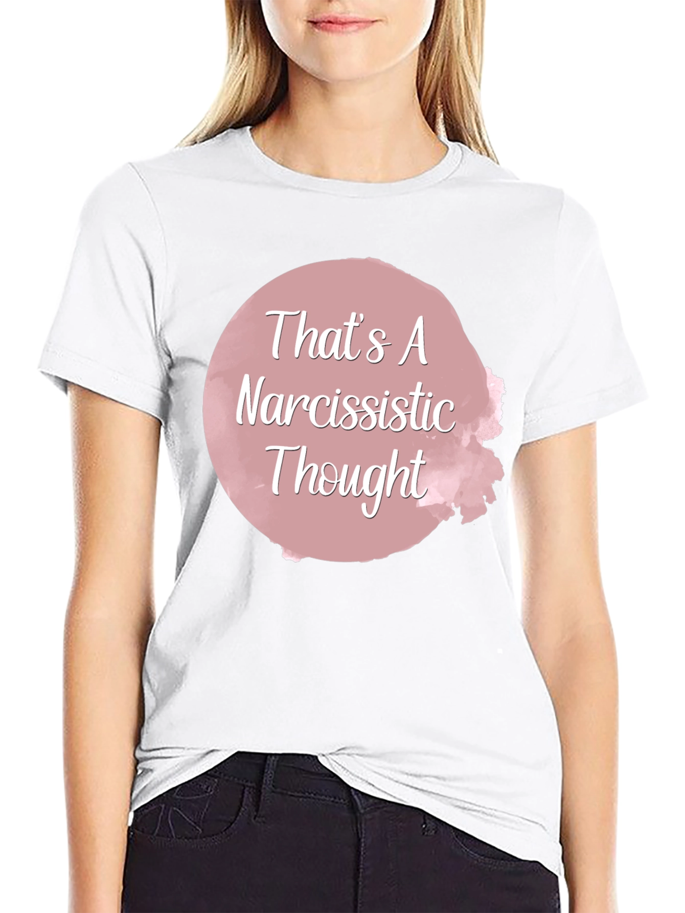 Narcissistic Thought Graphic Tee - Unisex Black T-Shirt