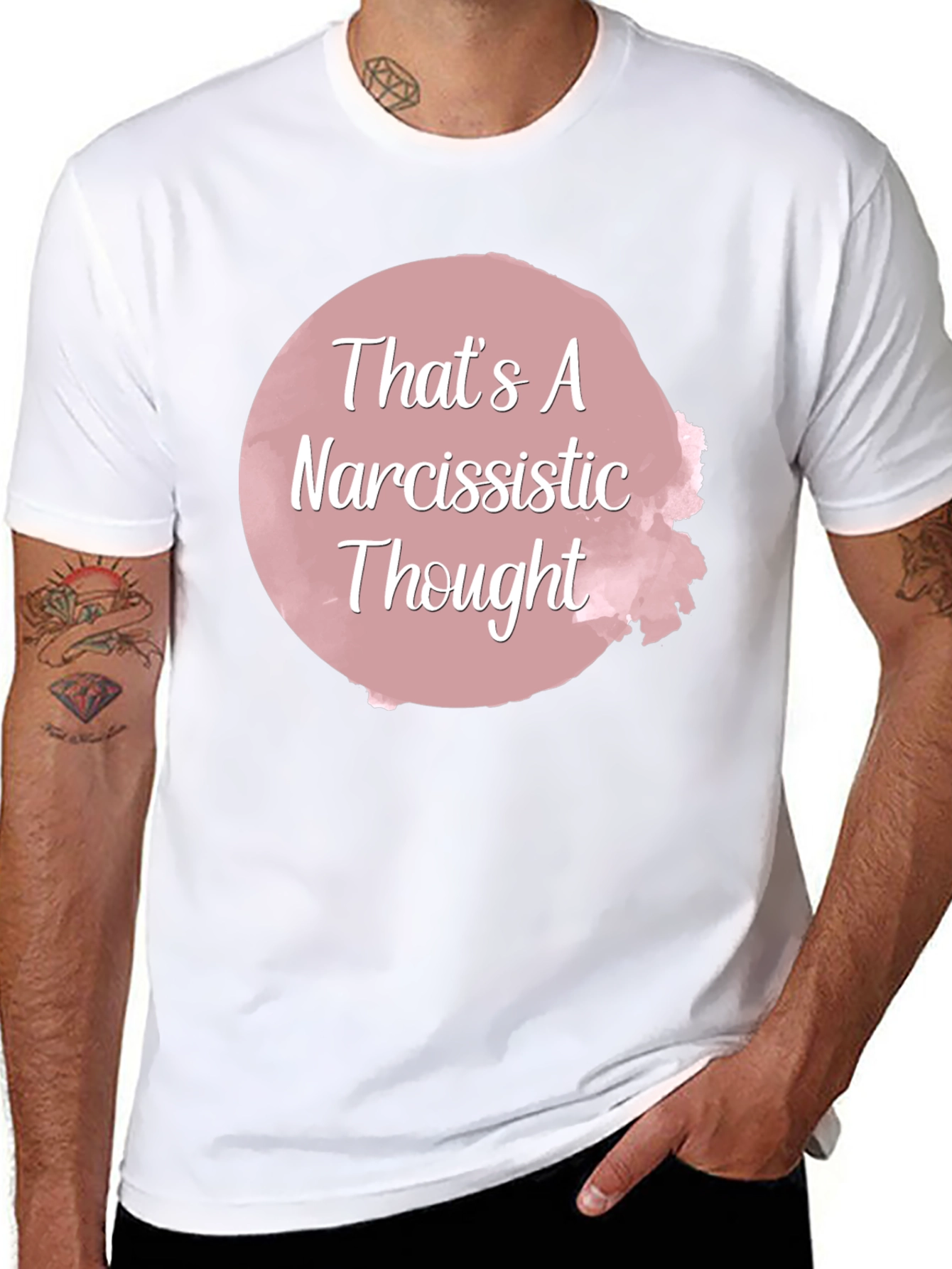 Narcissistic Thought Graphic Tee - Unisex Black T-Shirt