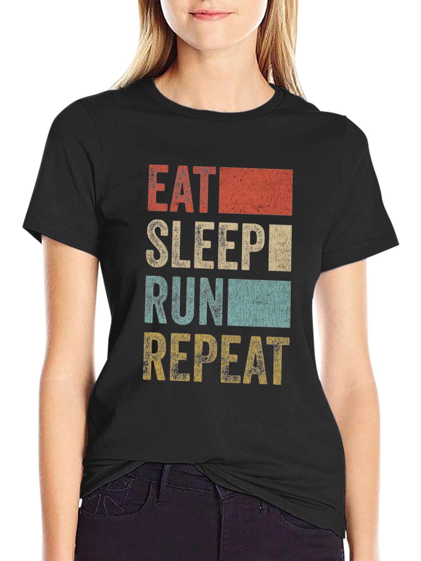 Eat Sleep Run Repeat T-Shirt - Running Lifestyle Tee