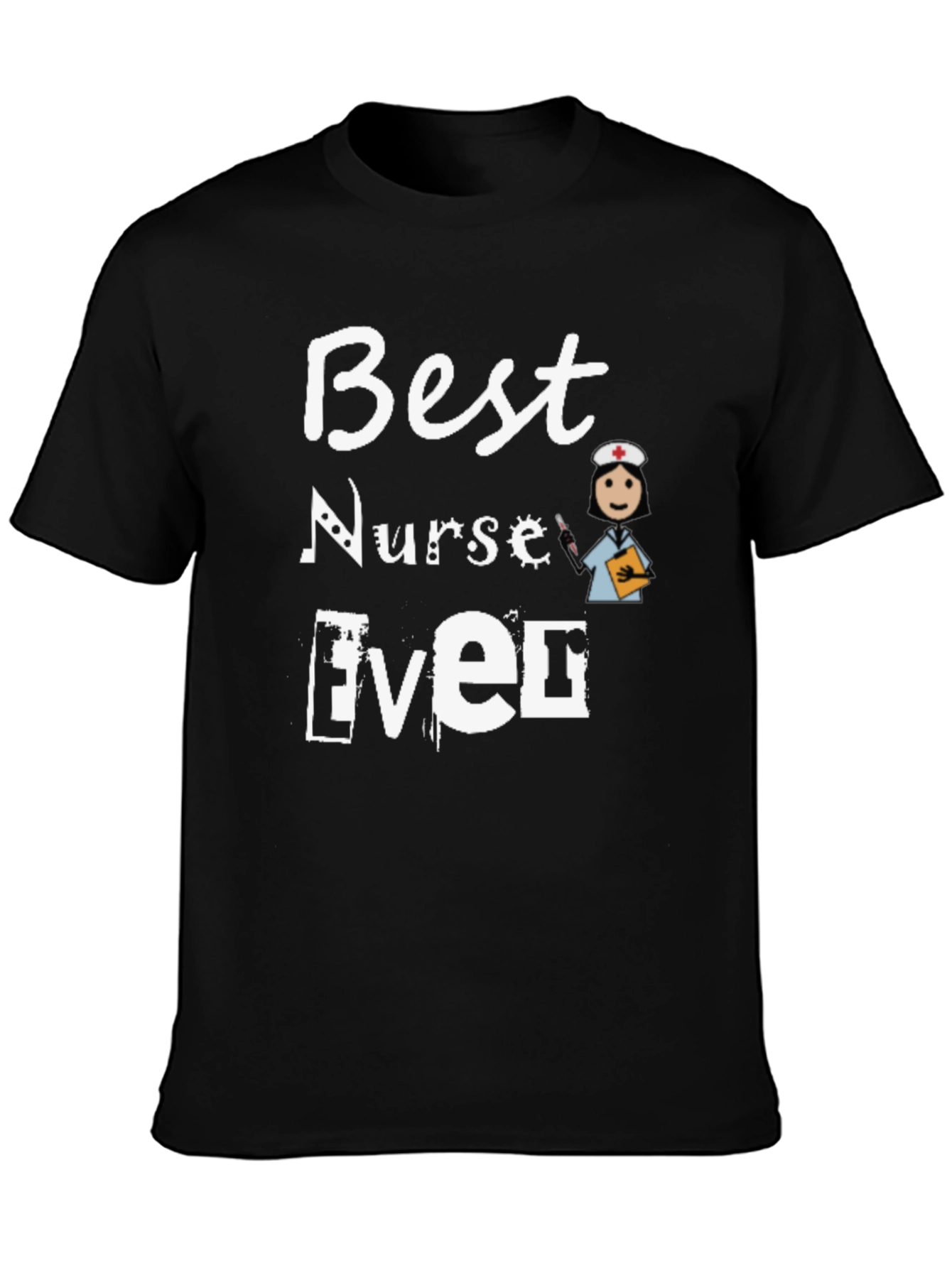 Best Nurse Ever T-Shirt - Black Crew Neck