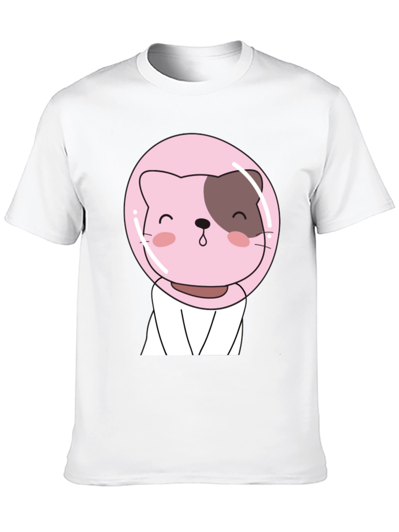Cute Astronaut Cat T-Shirt - Black Graphic Tee