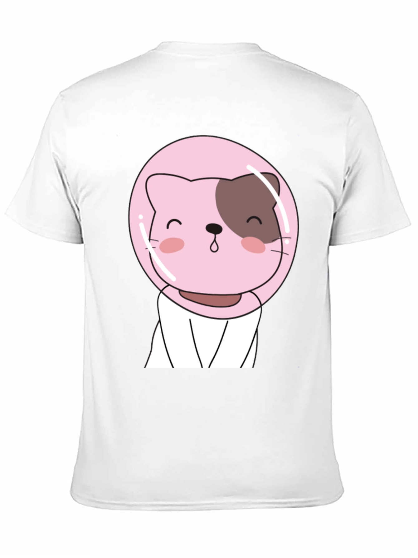 Cute Astronaut Cat T-Shirt - Black Graphic Tee