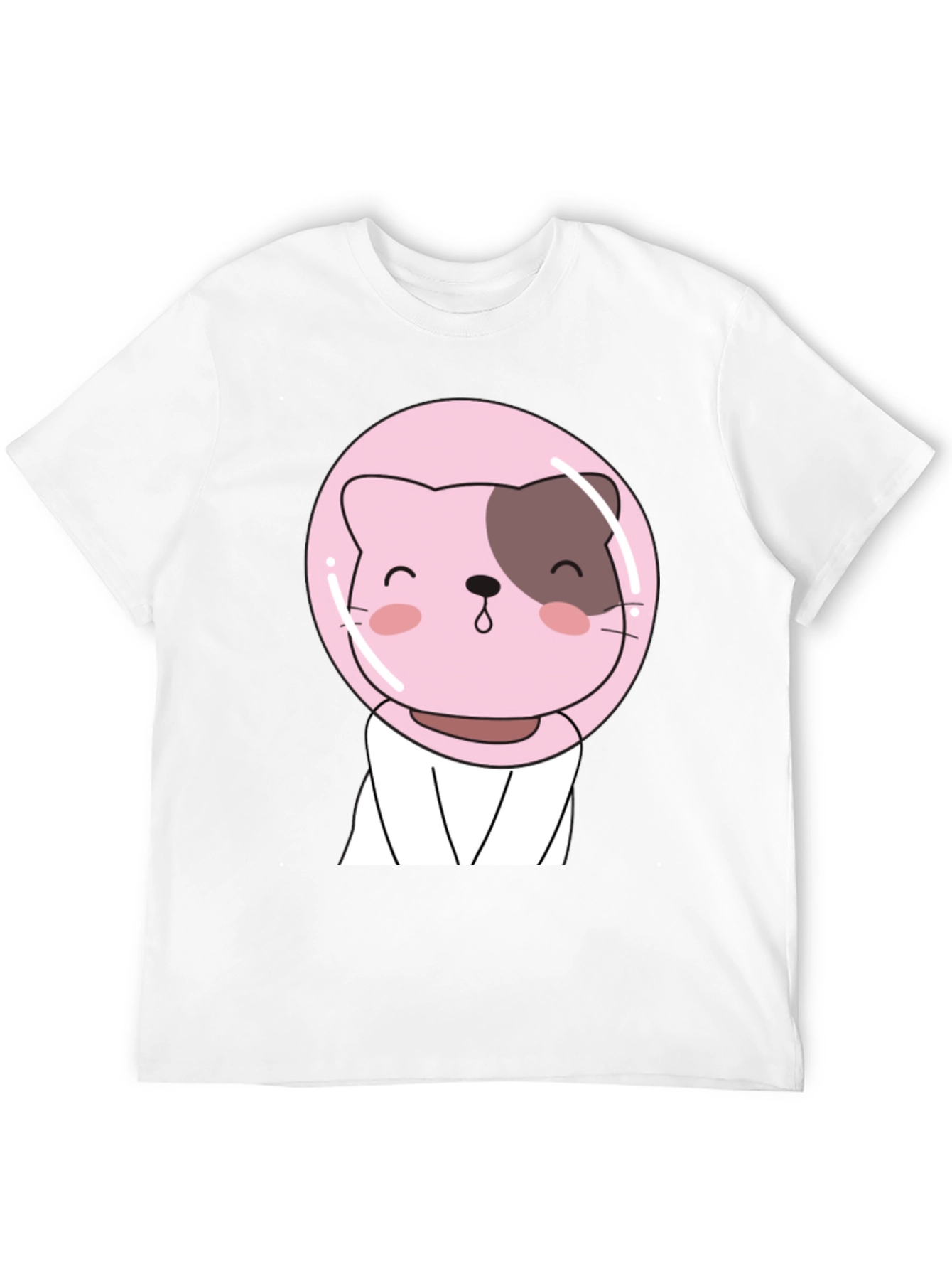 Cute Astronaut Cat T-Shirt - Black Graphic Tee