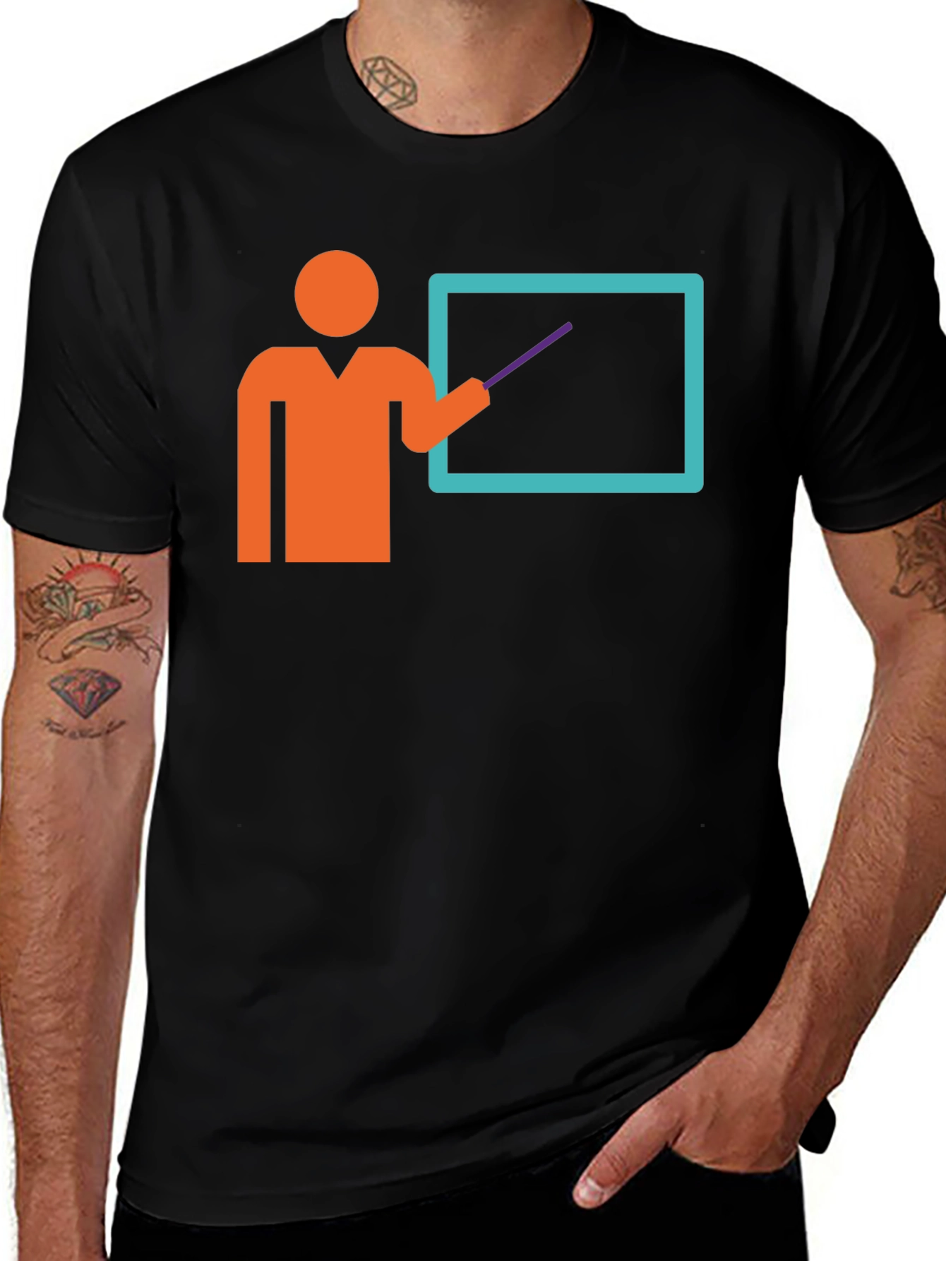Teacher Graphic Tee - Black