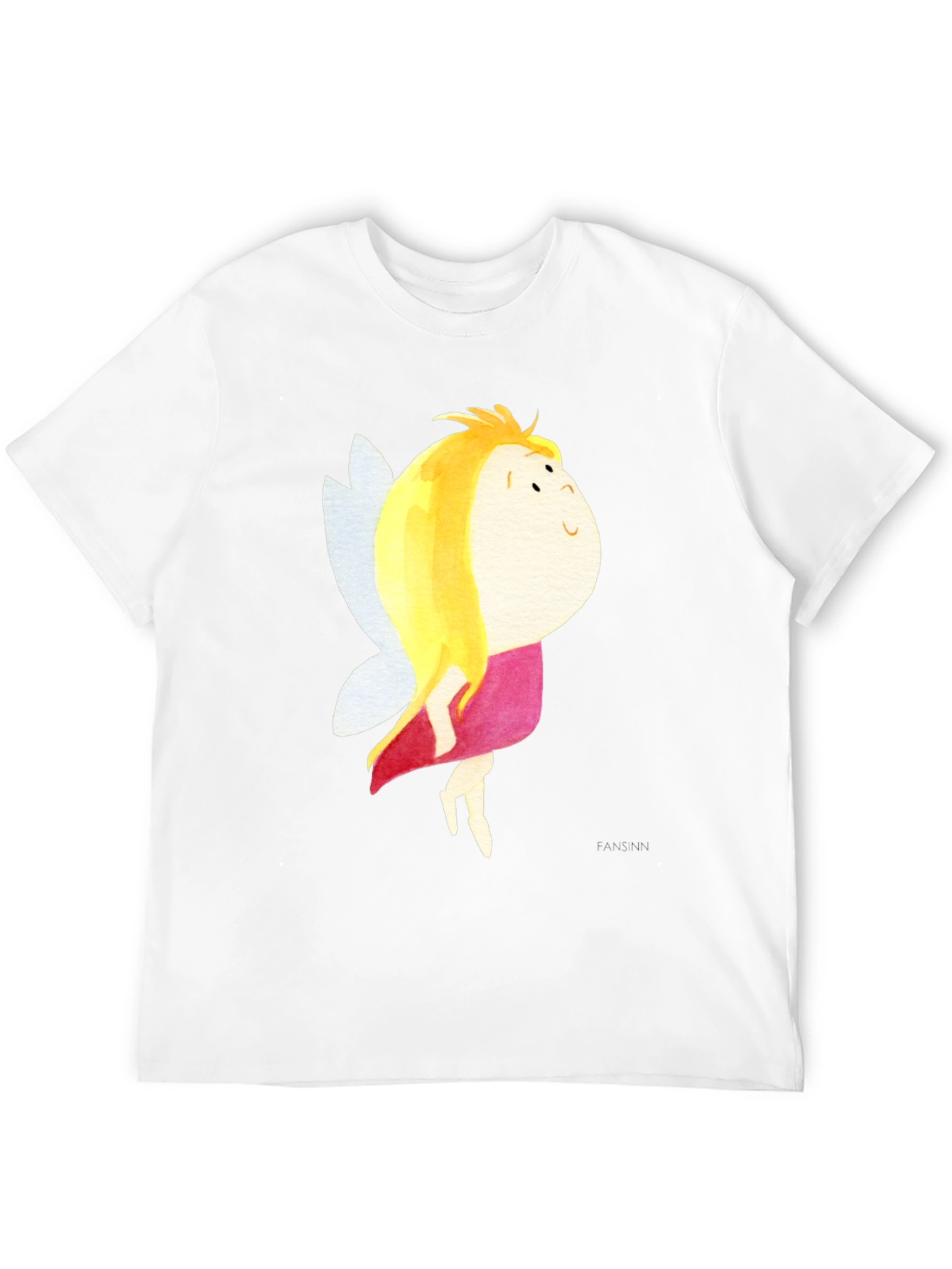 Cute Fairy Graphic Black T-Shirt