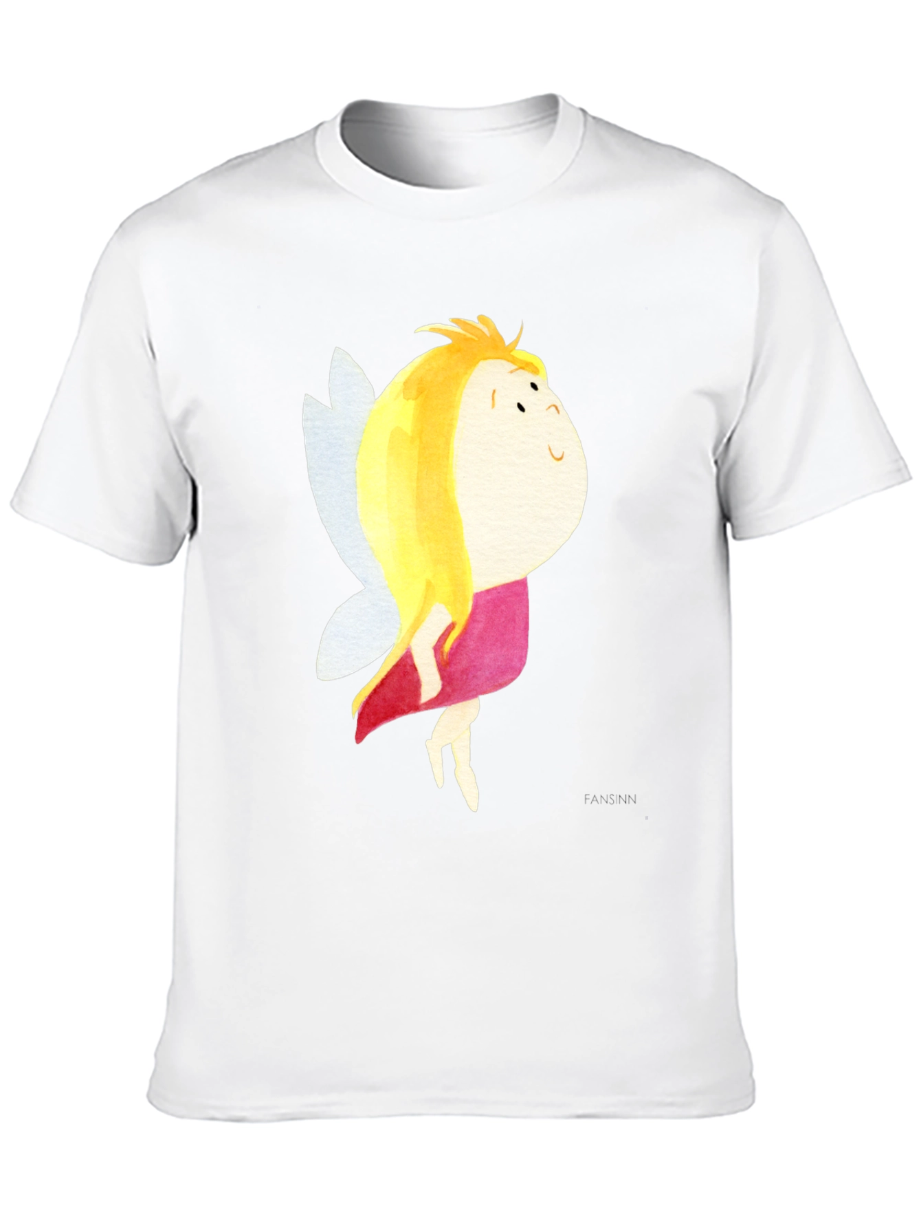 Cute Fairy Graphic Black T-Shirt