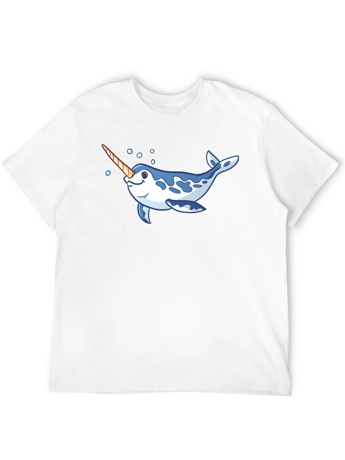 Narwhal Graphic Print Black T-Shirt