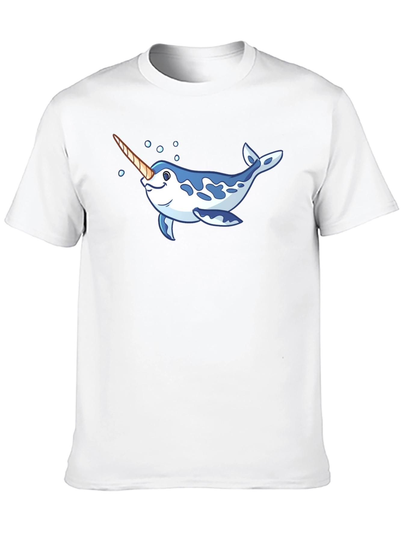 Narwhal Graphic Print Black T-Shirt