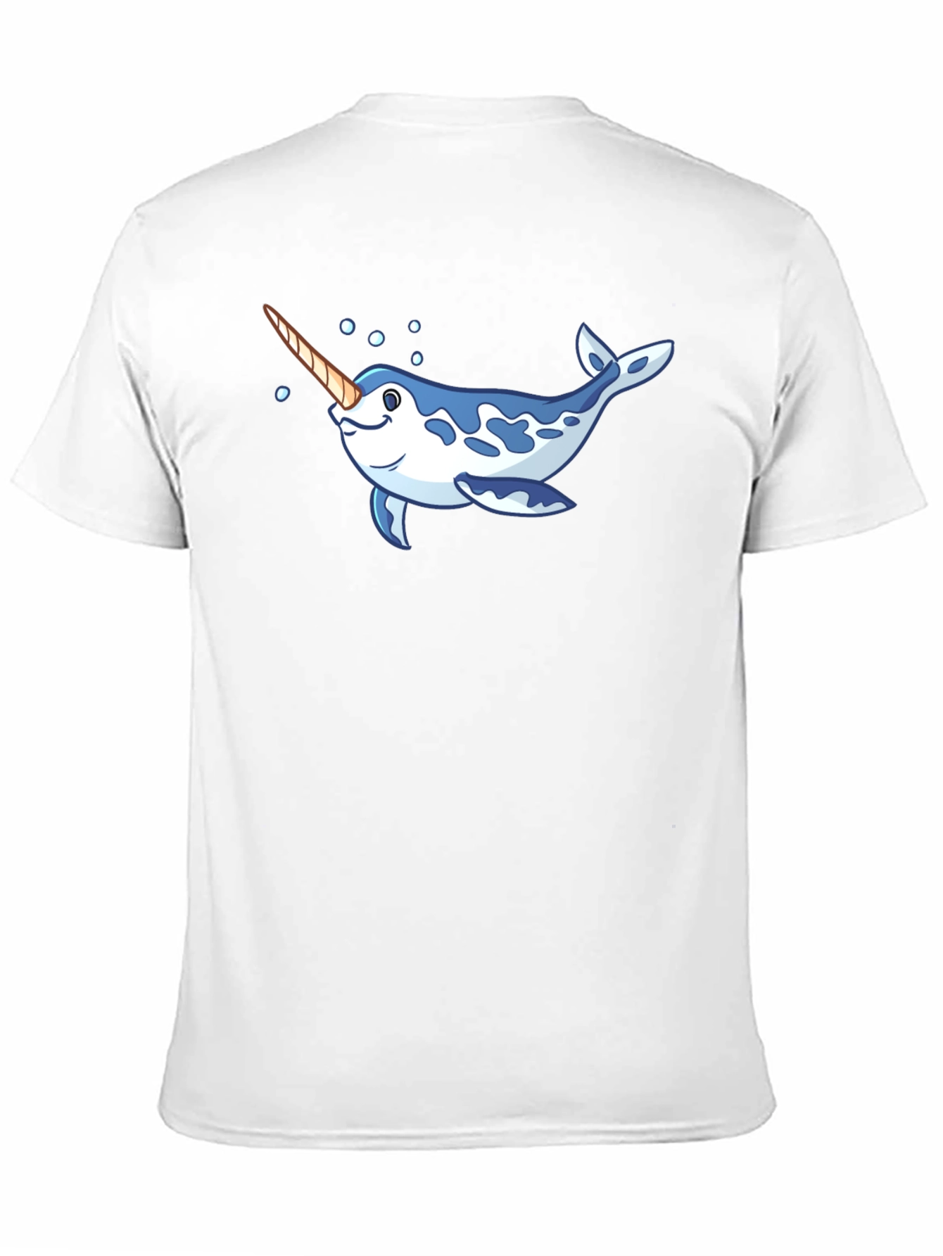 Narwhal Graphic Print Black T-Shirt