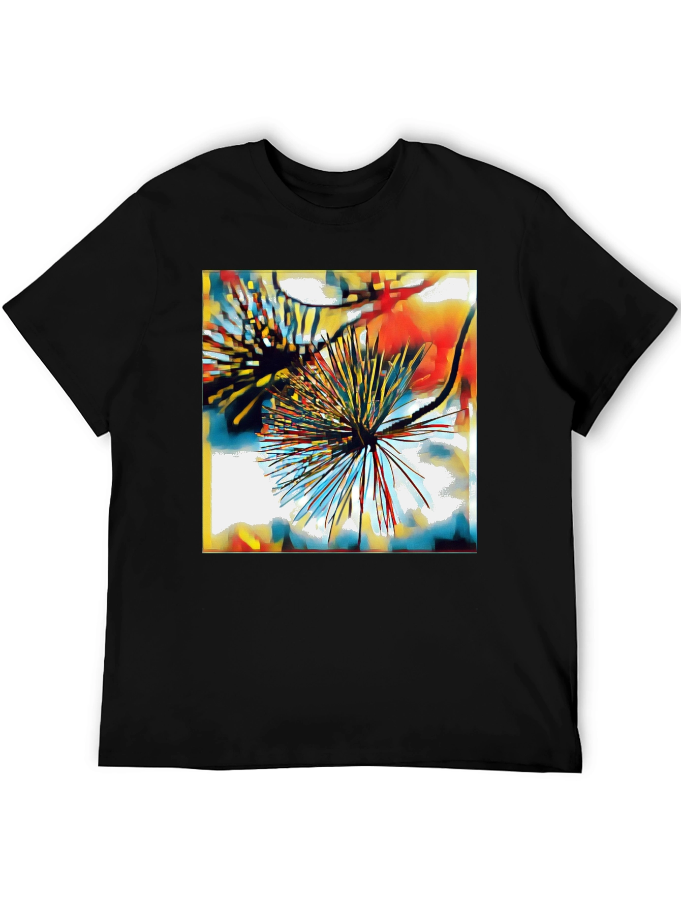 Abstract Burst Graphic Tee - Modern Art T-Shirt