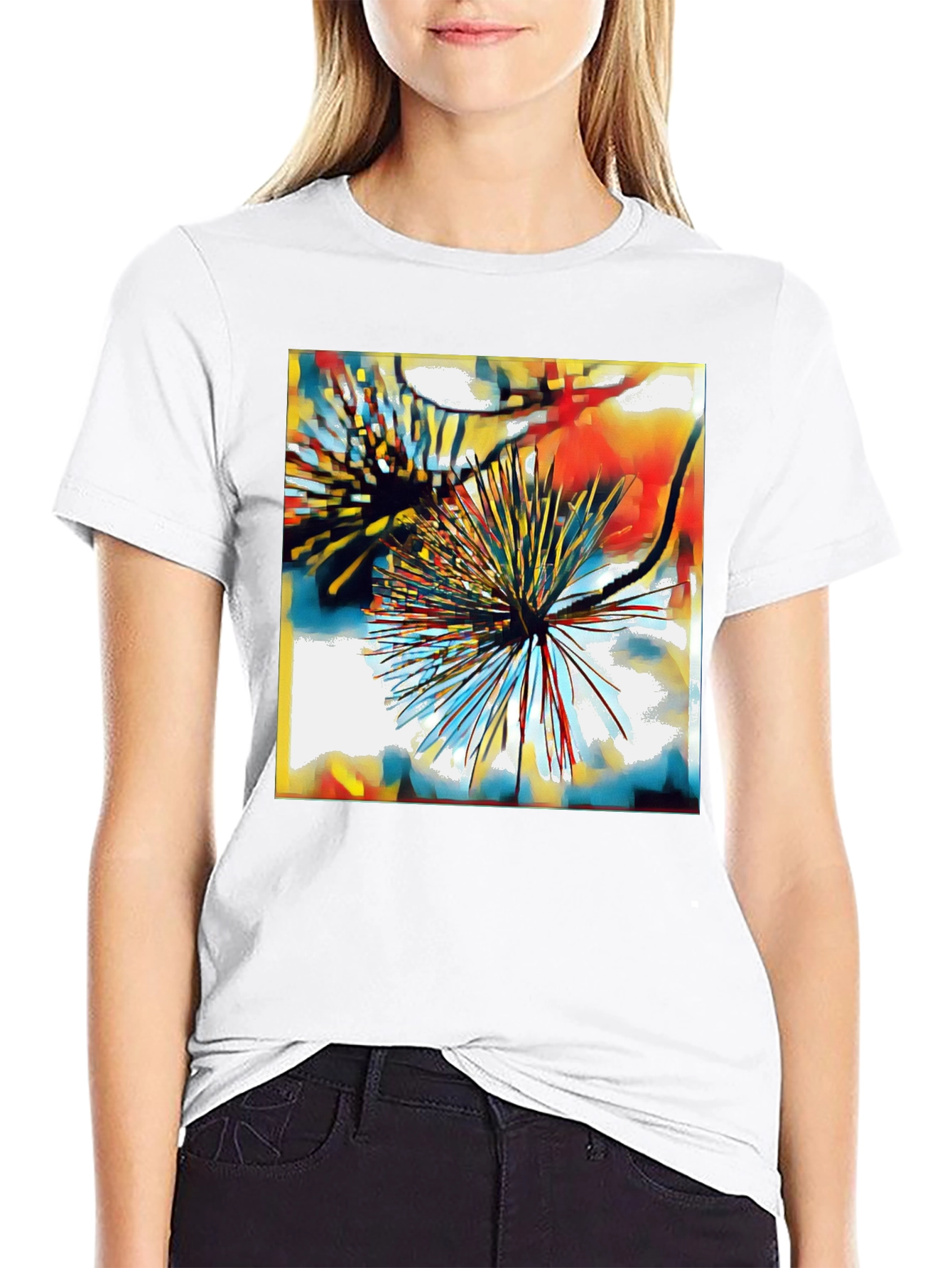 Abstract Burst Graphic Tee - Modern Art T-Shirt