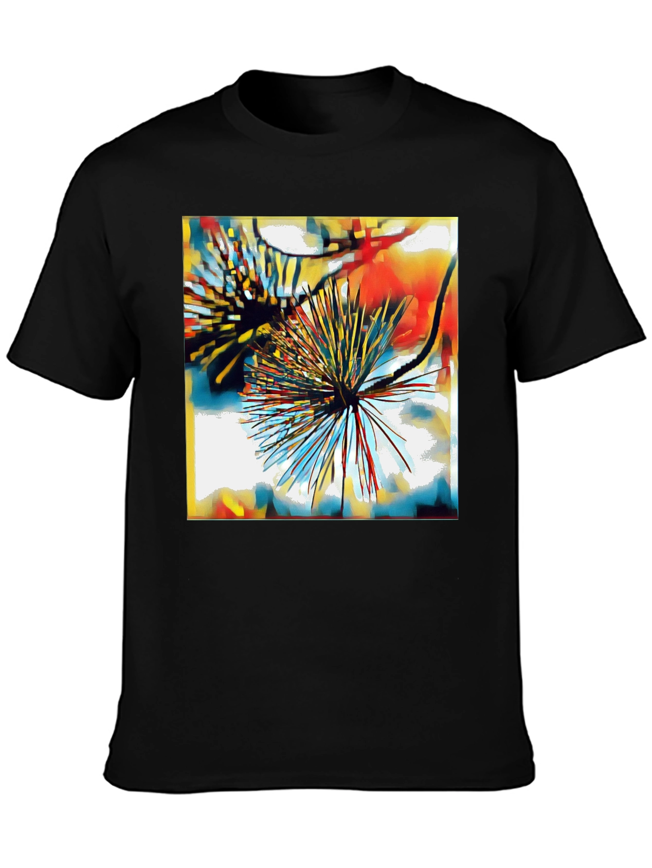 Abstract Burst Graphic Tee - Modern Art T-Shirt