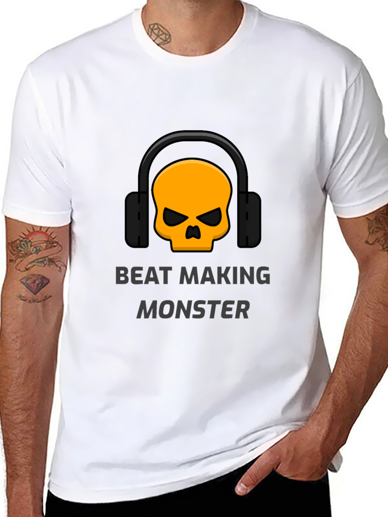 Beat Making Monster Graphic T-Shirt - Music Producer Tee