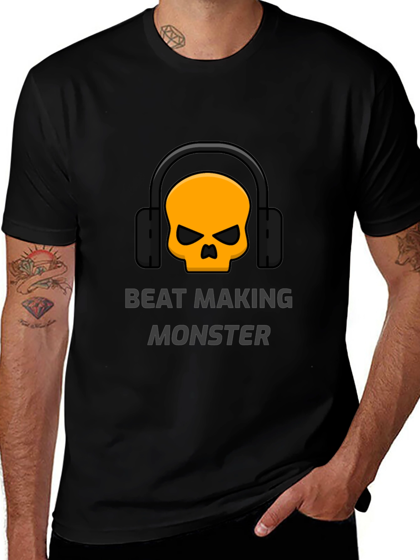 Beat Making Monster Graphic T-Shirt - Music Producer Tee
