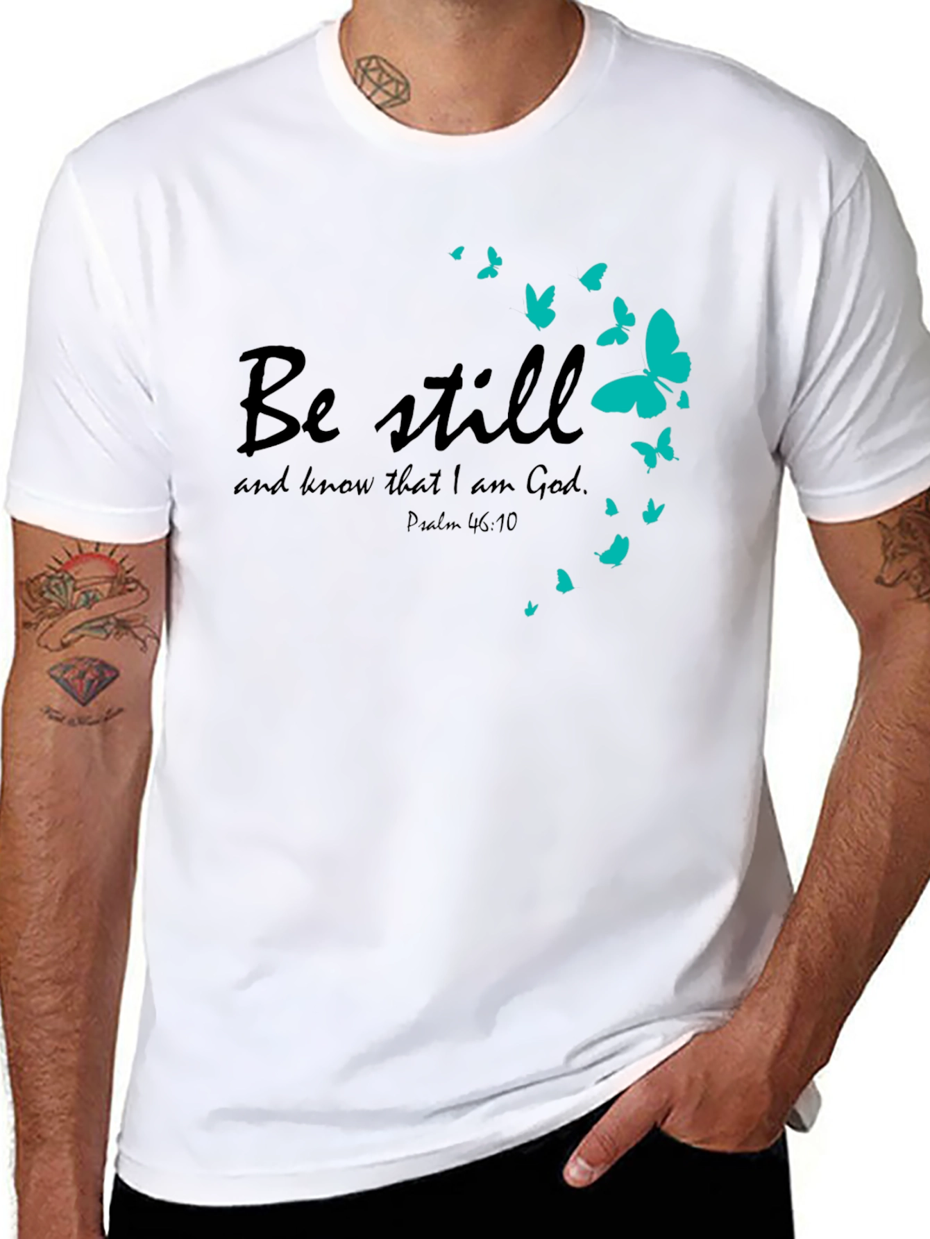 Be Still Tee - Christian Butterfly T-Shirt