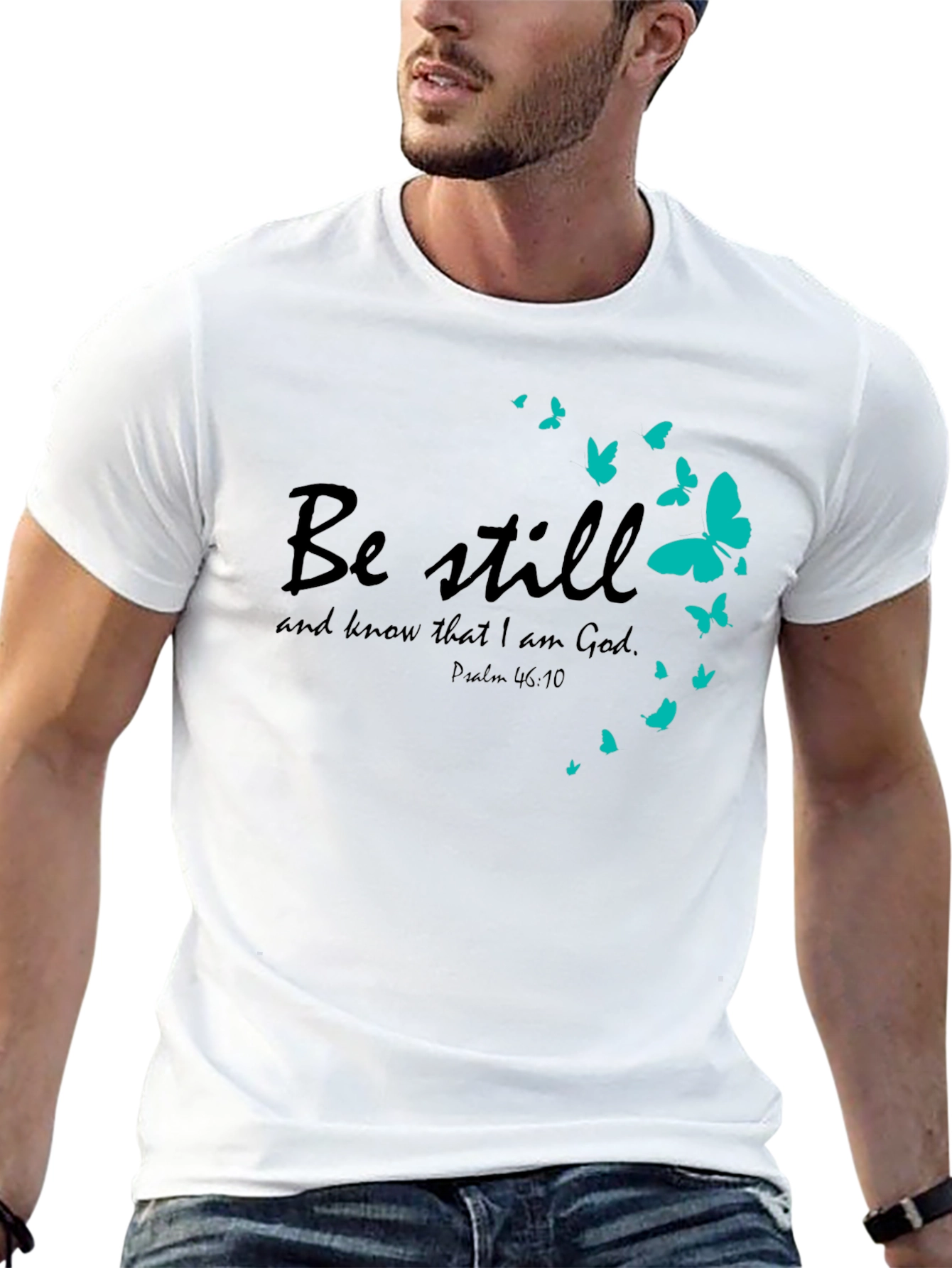 Be Still Tee - Christian Butterfly T-Shirt