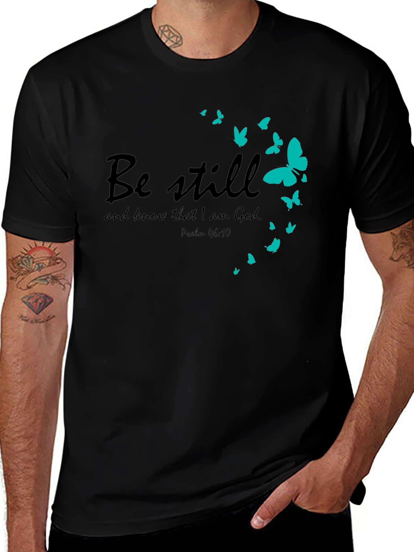 Be Still Tee - Christian Butterfly T-Shirt