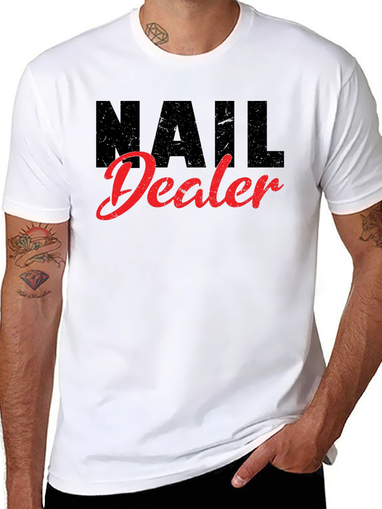 Nail Dealer Graphic T-Shirt - Black Cotton Blend Tee