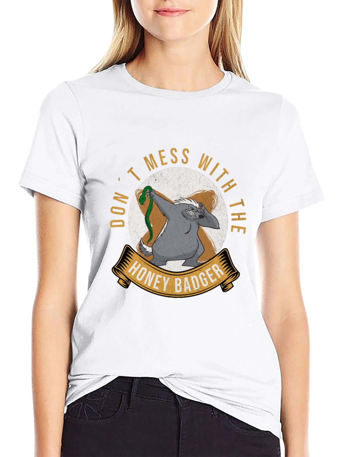 Dont Mess With The Honey Badger Black T-Shirt