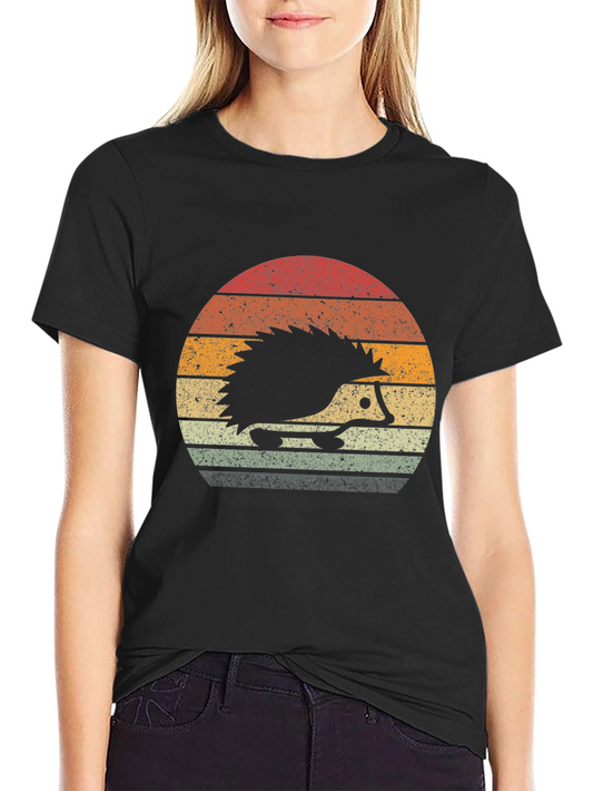 Retro Hedgehog Graphic T-Shirt - Soft Cotton Blend