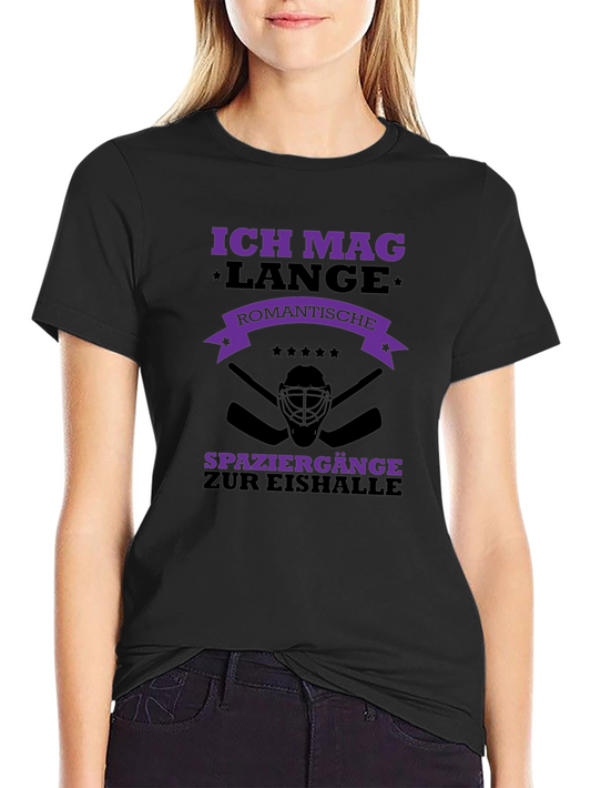 Ich Mag Lange Ice Hockey T-Shirt