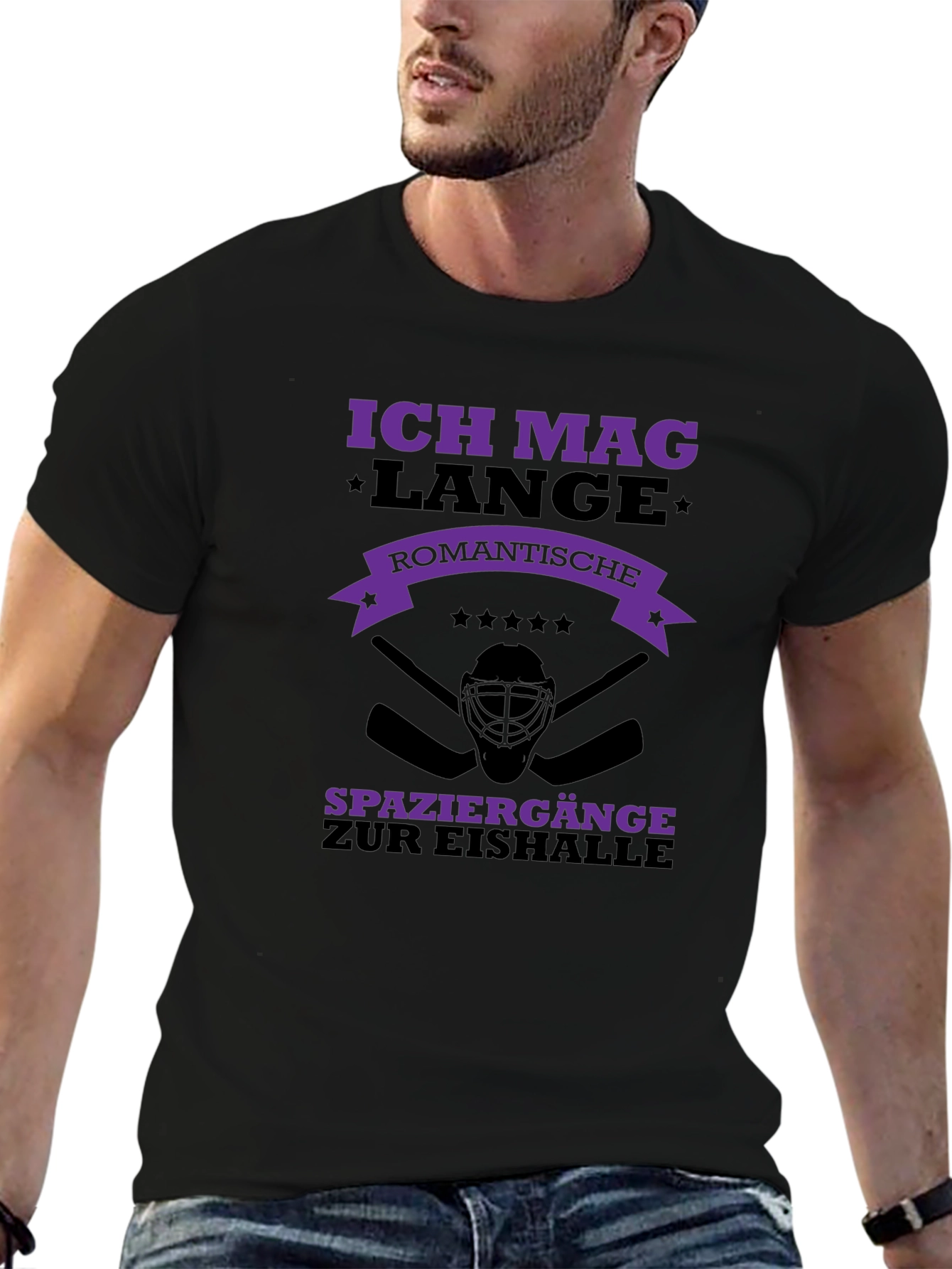 Ich Mag Lange Ice Hockey T-Shirt