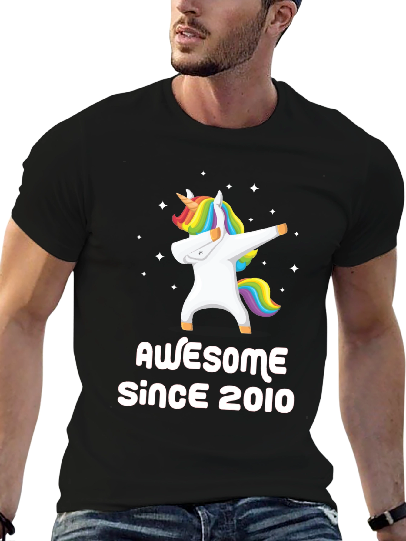 Awesome Since 2010 Unicorn Dabbing T-Shirt