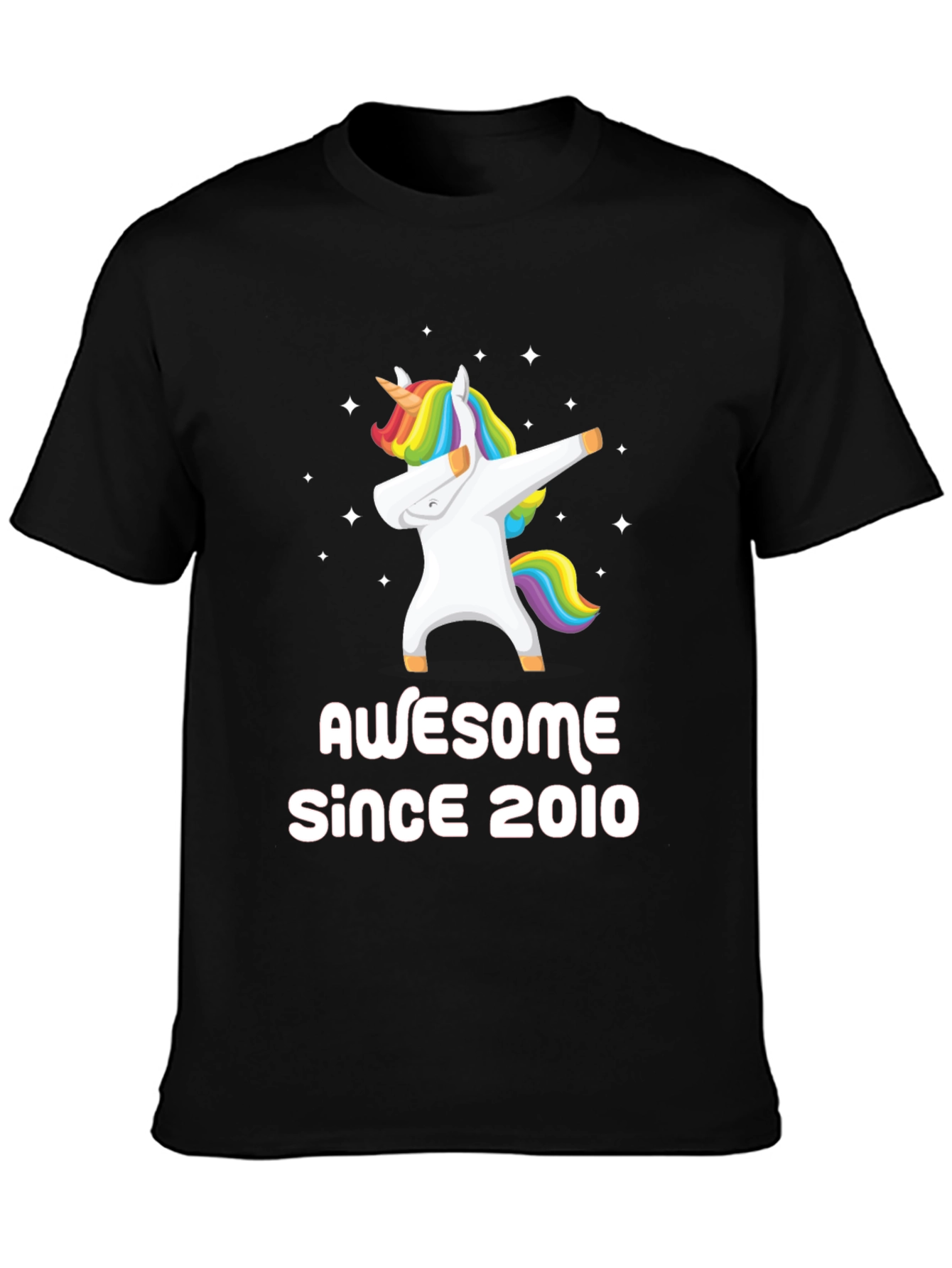 Awesome Since 2010 Unicorn Dabbing T-Shirt