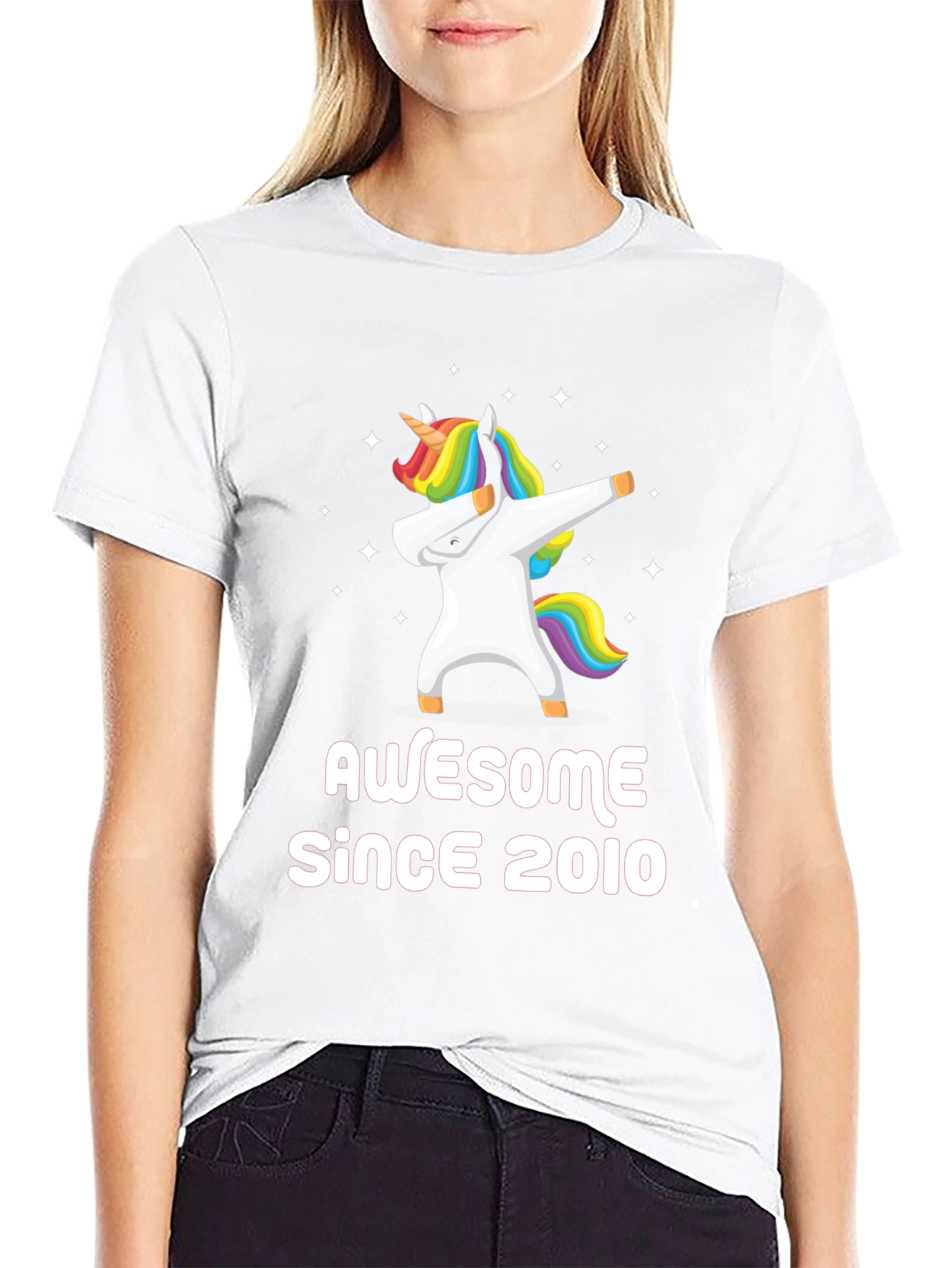 Awesome Since 2010 Unicorn Dabbing T-Shirt