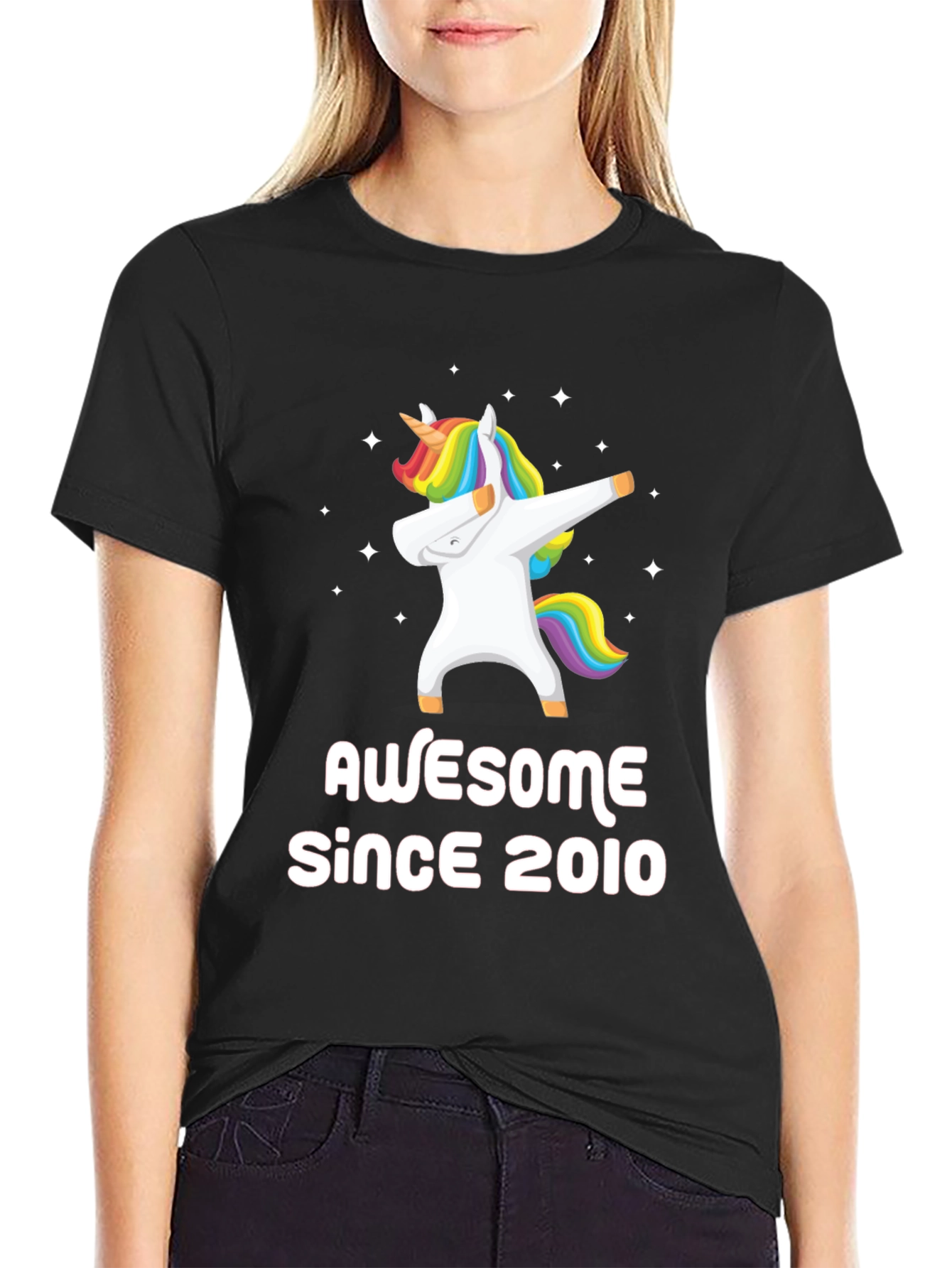 Awesome Since 2010 Unicorn Dabbing T-Shirt