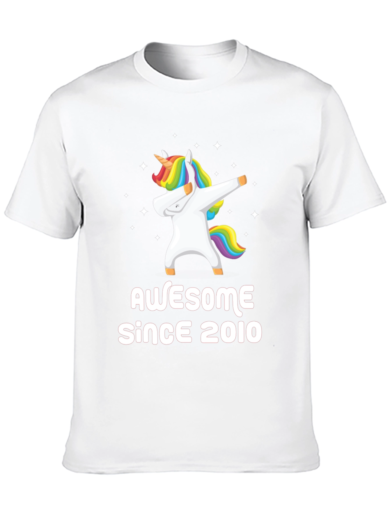 Awesome Since 2010 Unicorn Dabbing T-Shirt