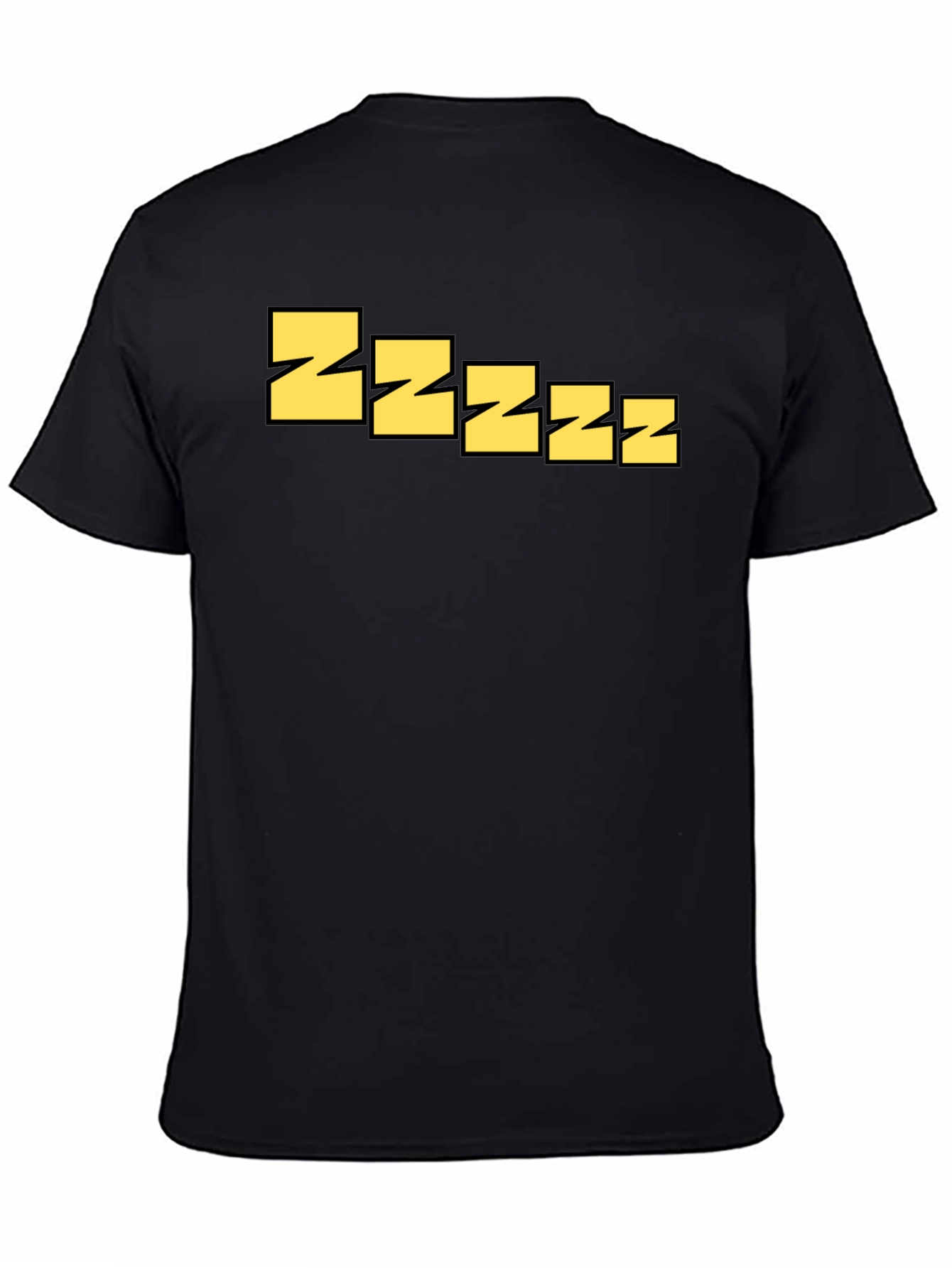 Sleepy Zzzz Graphic Tee - Relaxed Fit Black T-Shirt