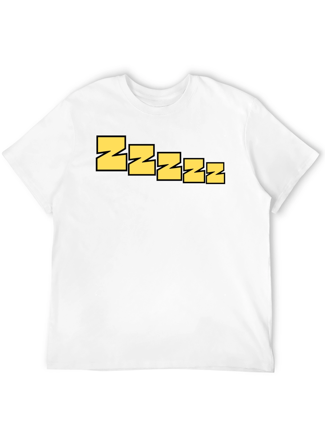 Sleepy Zzzz Graphic Tee - Relaxed Fit Black T-Shirt