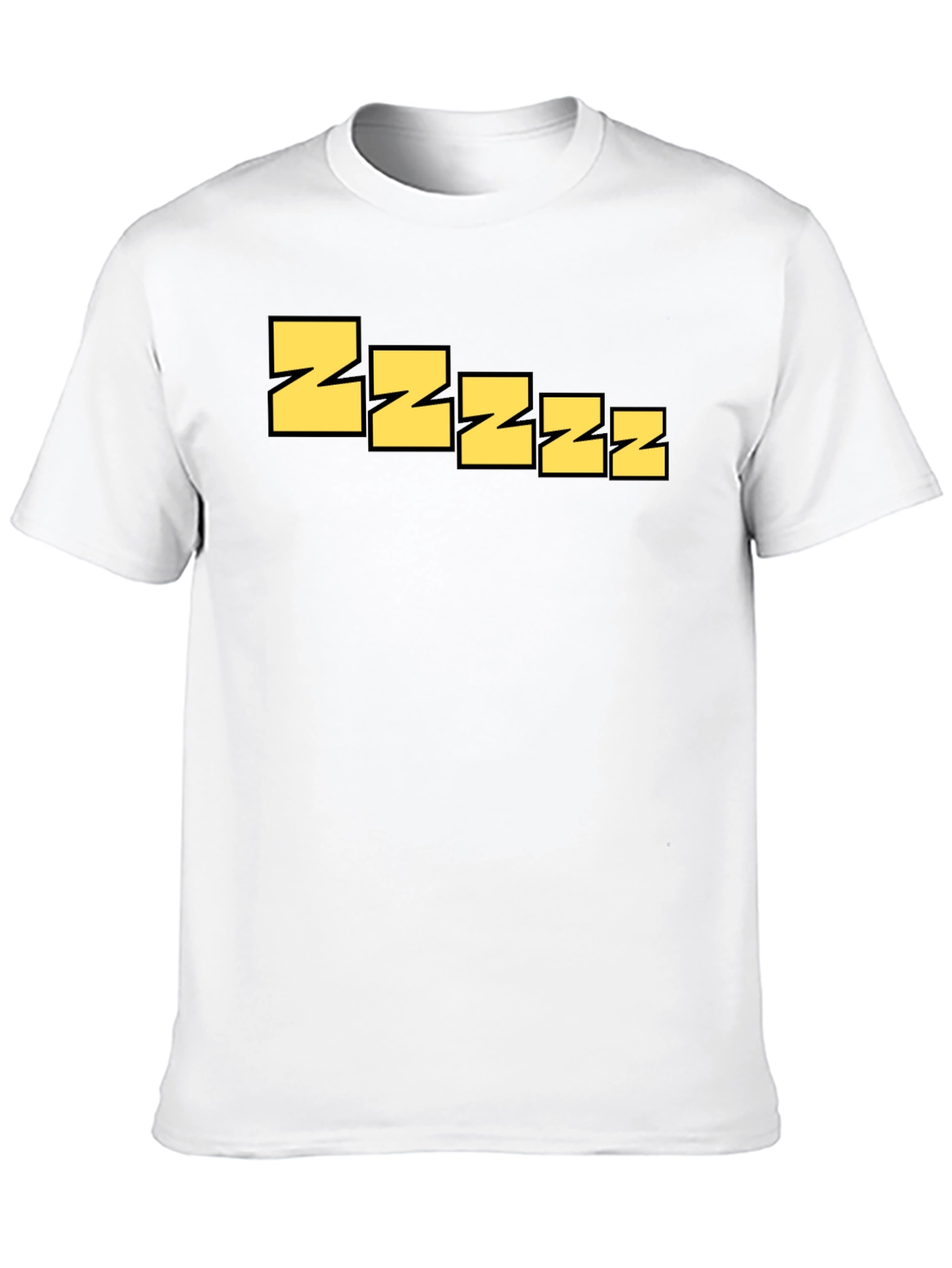 Sleepy Zzzz Graphic Tee - Relaxed Fit Black T-Shirt