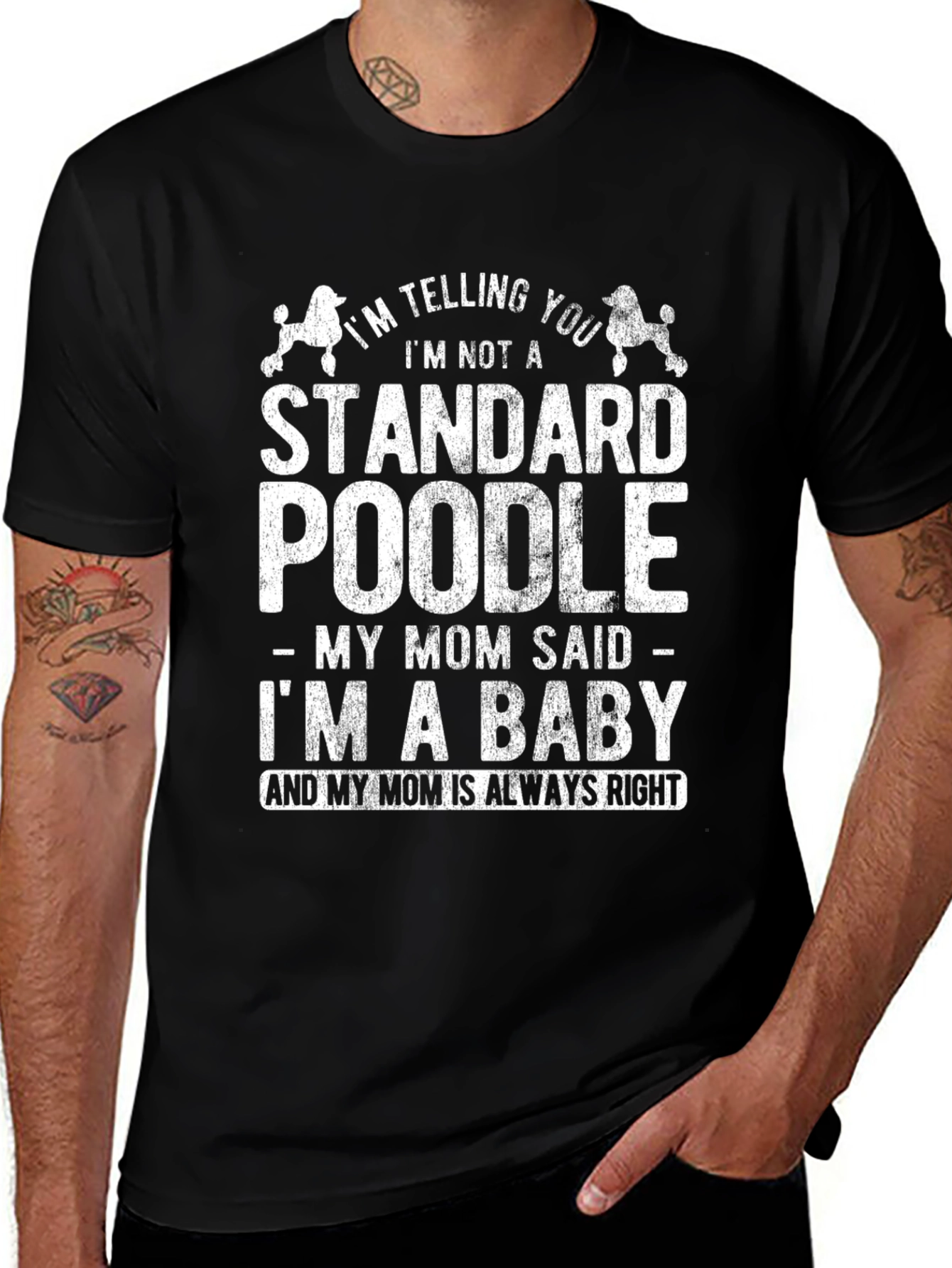 Standard Poodle Baby T-Shirt Funny Dog Mom Tee
