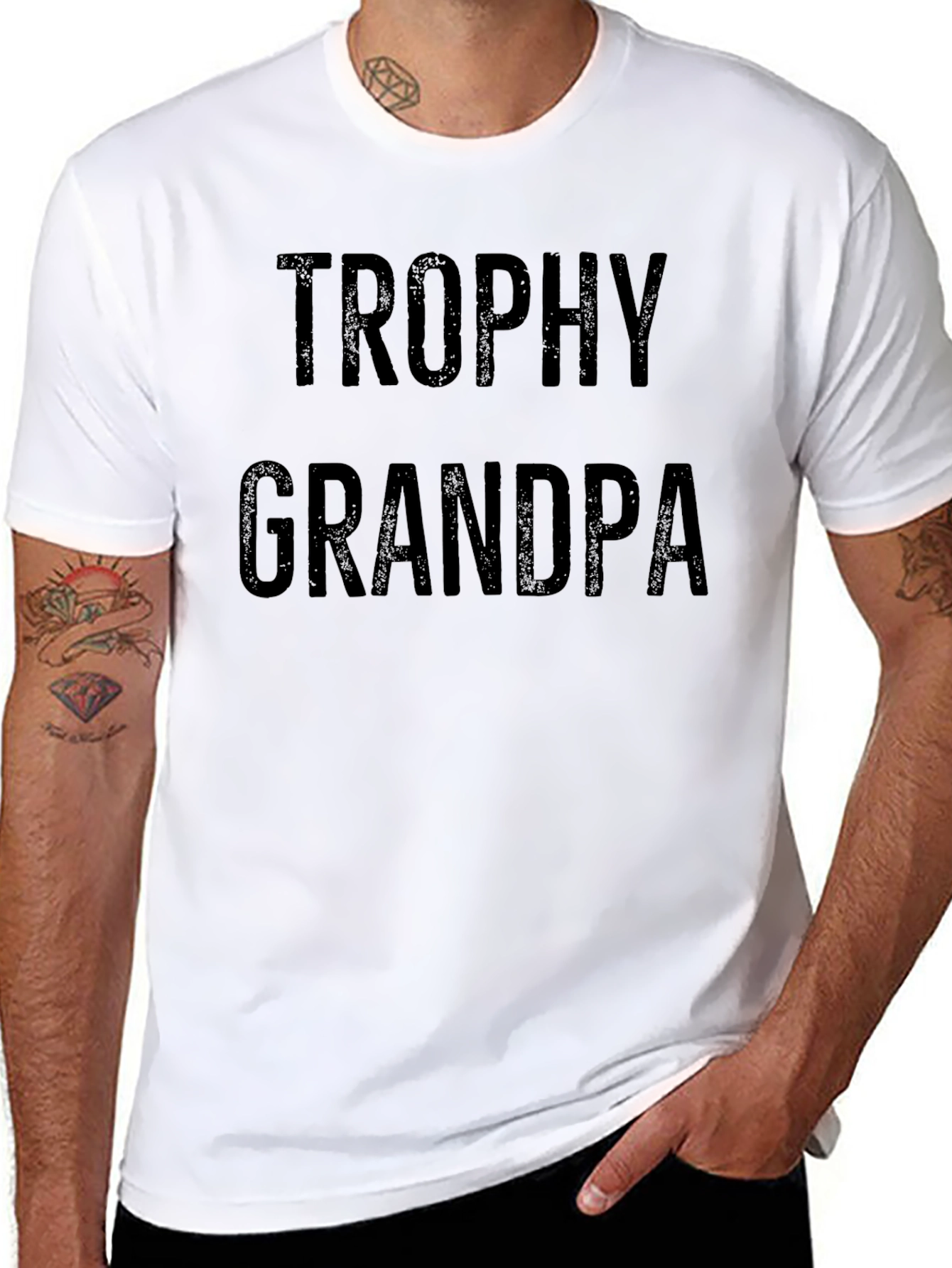Trophy Grandpa Graphic Tee - Novelty Gift