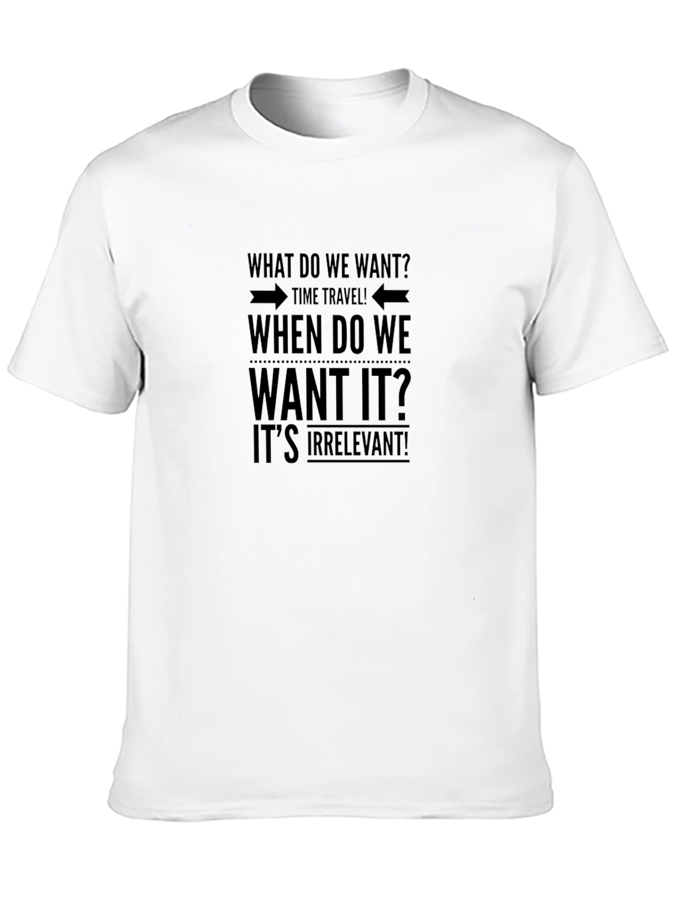 Time Travel T-Shirt: What Do We Want?