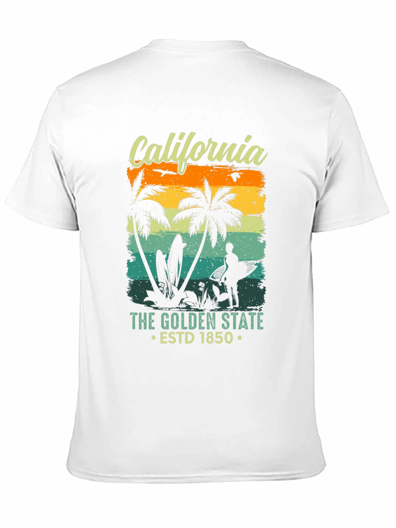 California Golden State Retro Graphic T-Shirt