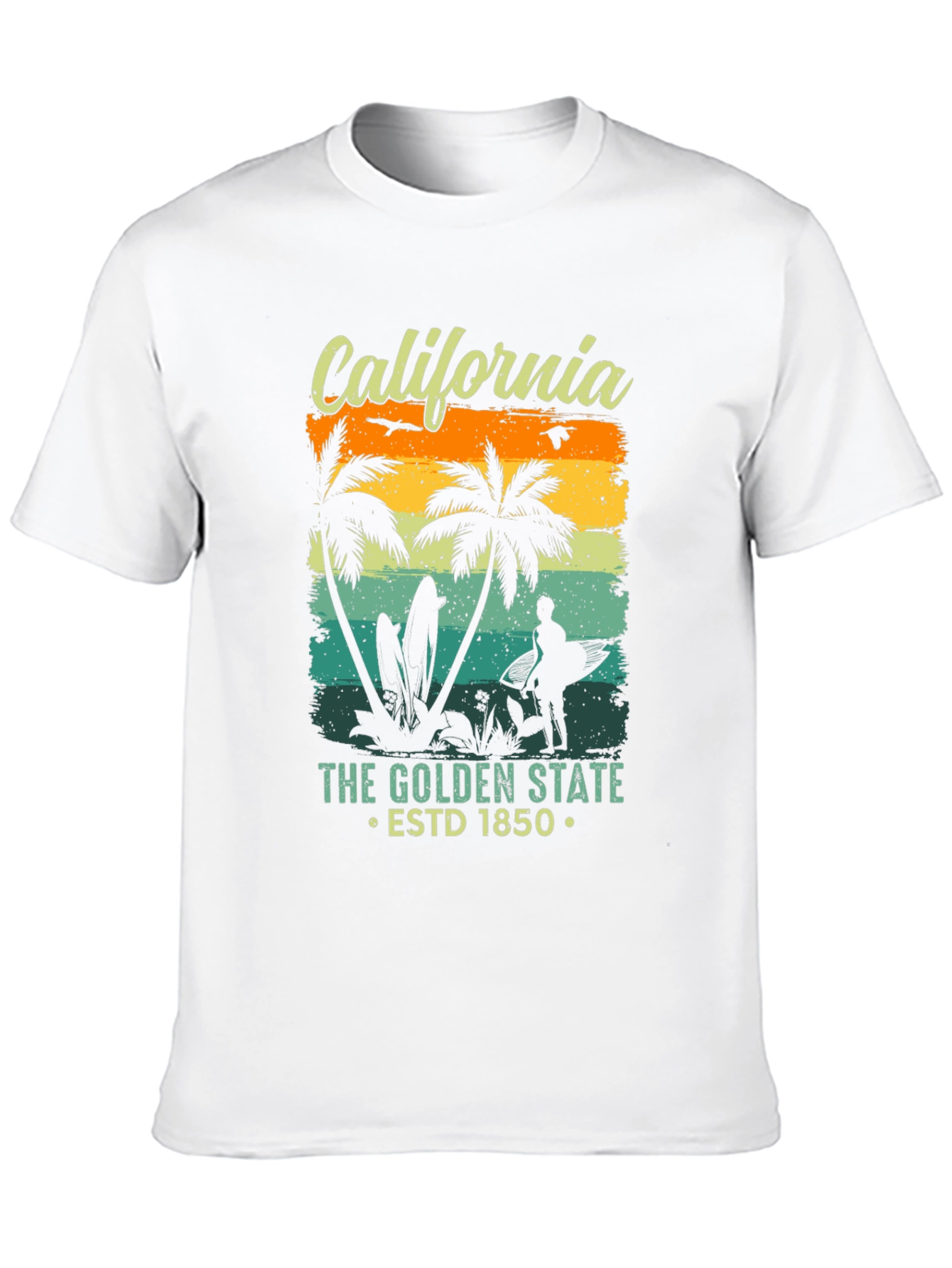 California Golden State Retro Graphic T-Shirt