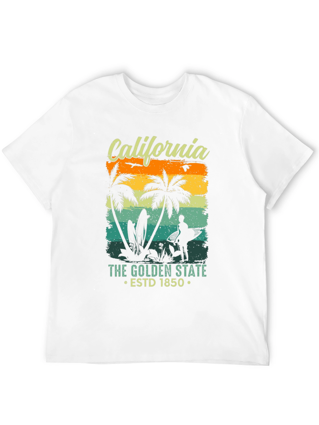 California Golden State Retro Graphic T-Shirt