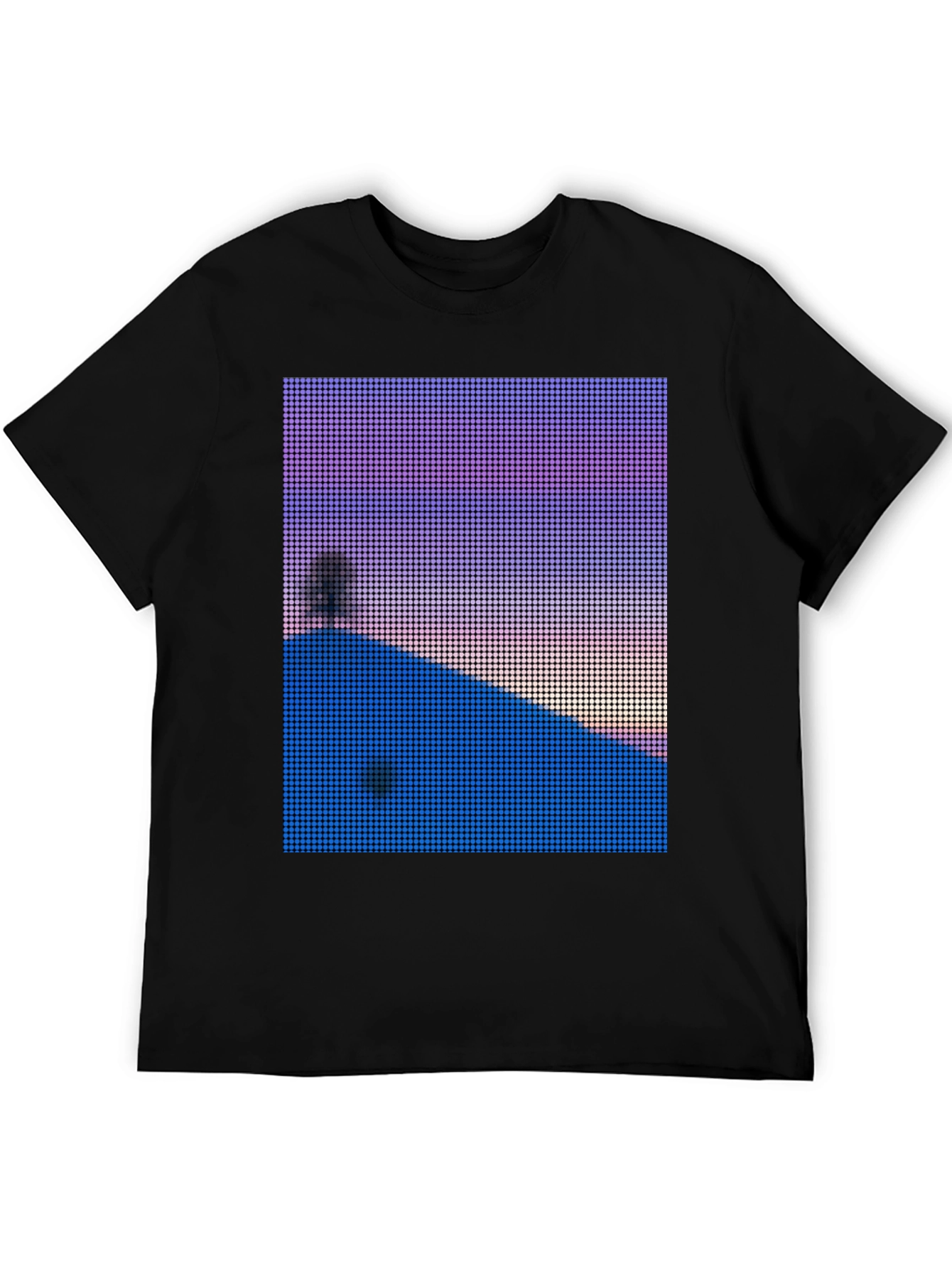 Pixelated Sunset T-Shirt - Unique Graphic Tee