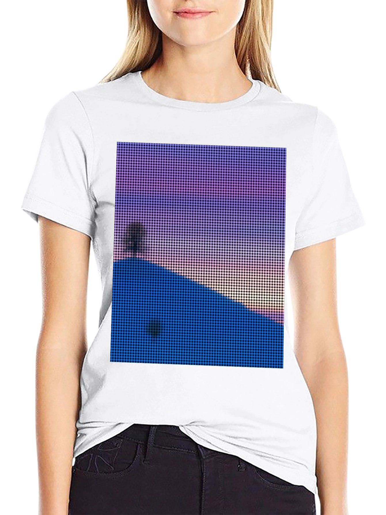 Pixelated Sunset T-Shirt - Unique Graphic Tee