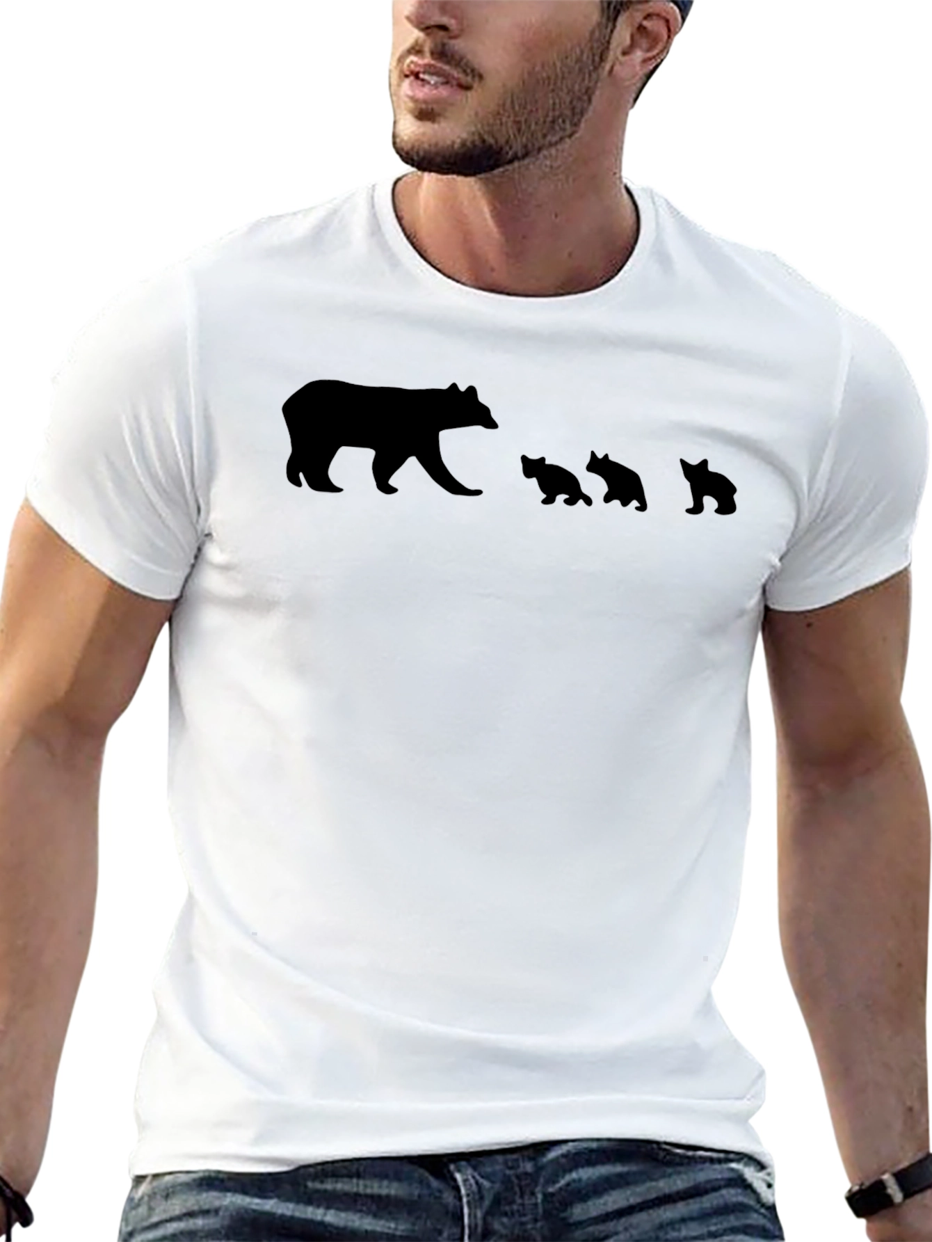 Bear Family Graphic T-Shirt