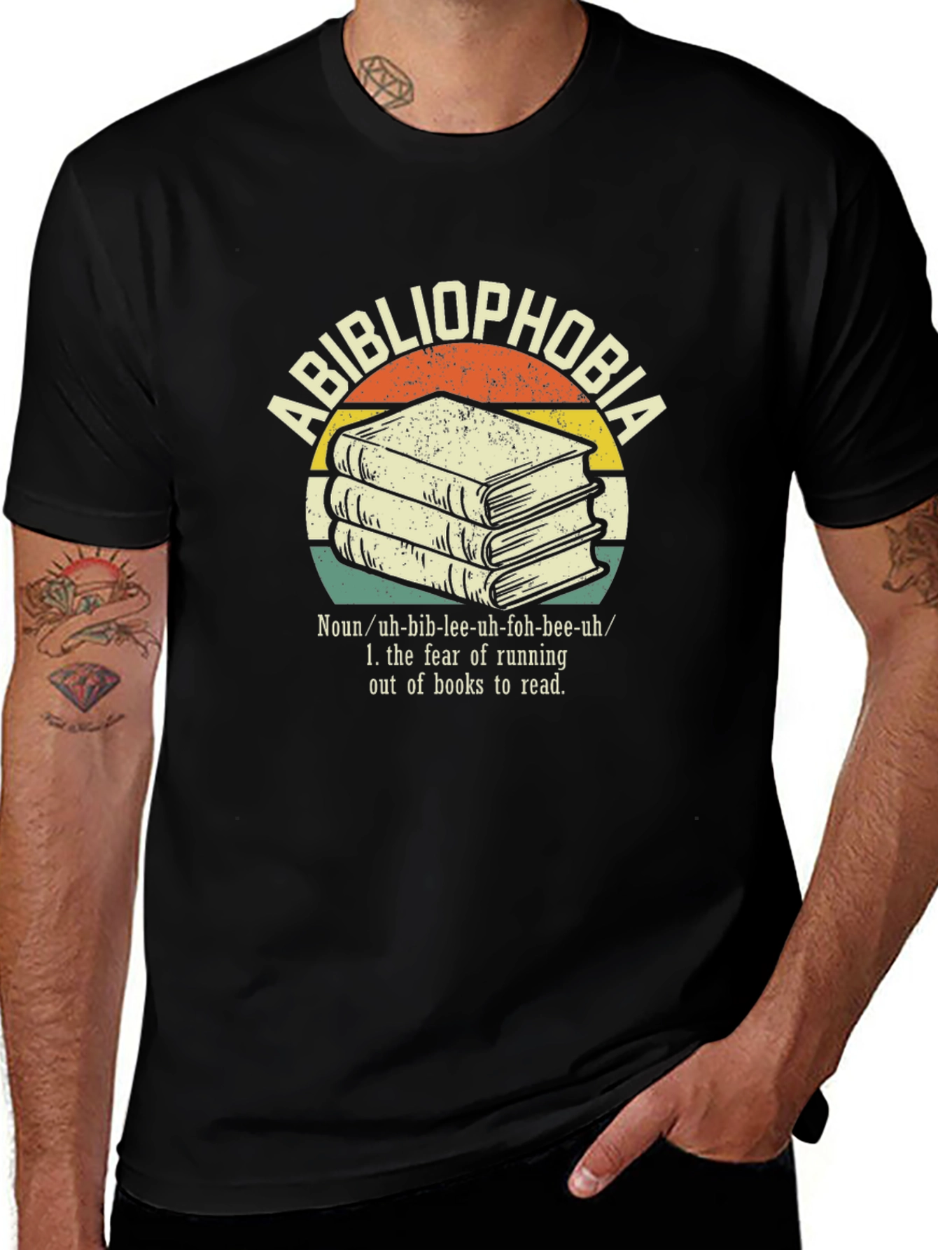 Bibliophobia T-Shirt - Fear of Running Out of Books