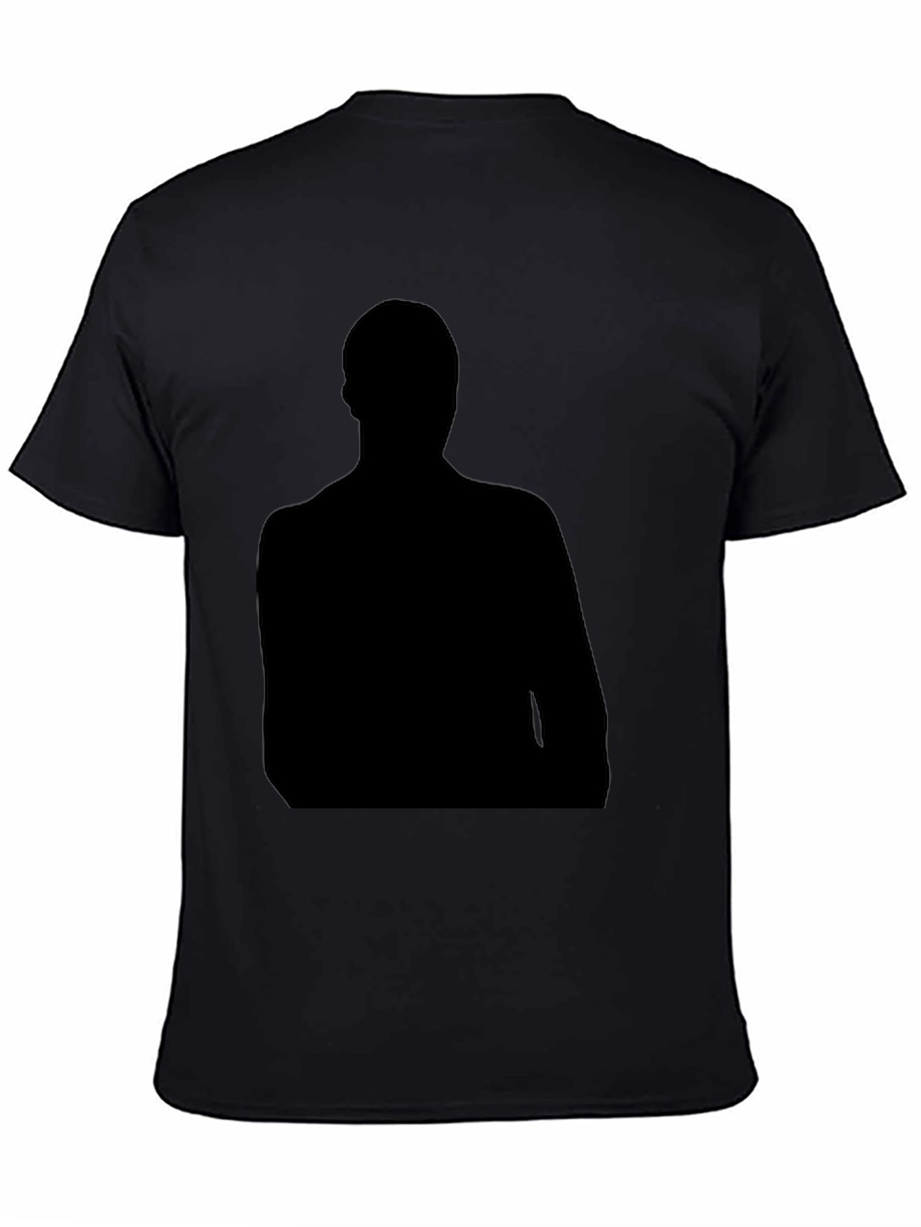 Mens Black Silhouette Graphic T-Shirt