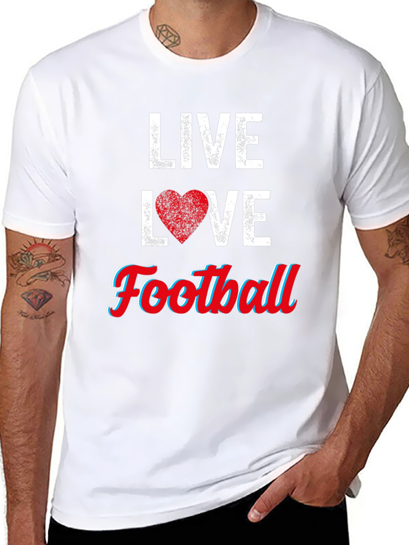 Live Love Football Graphic T-Shirt