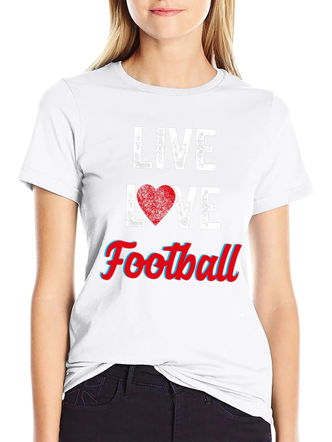 Live Love Football Graphic T-Shirt