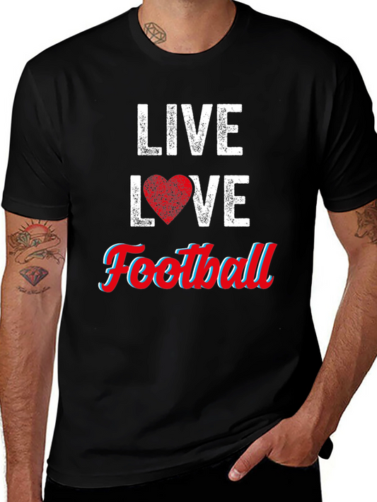 Live Love Football Graphic T-Shirt