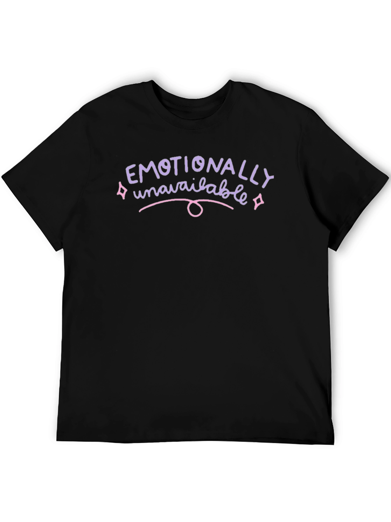 Emotionally Unavailable Graphic Tee - Black