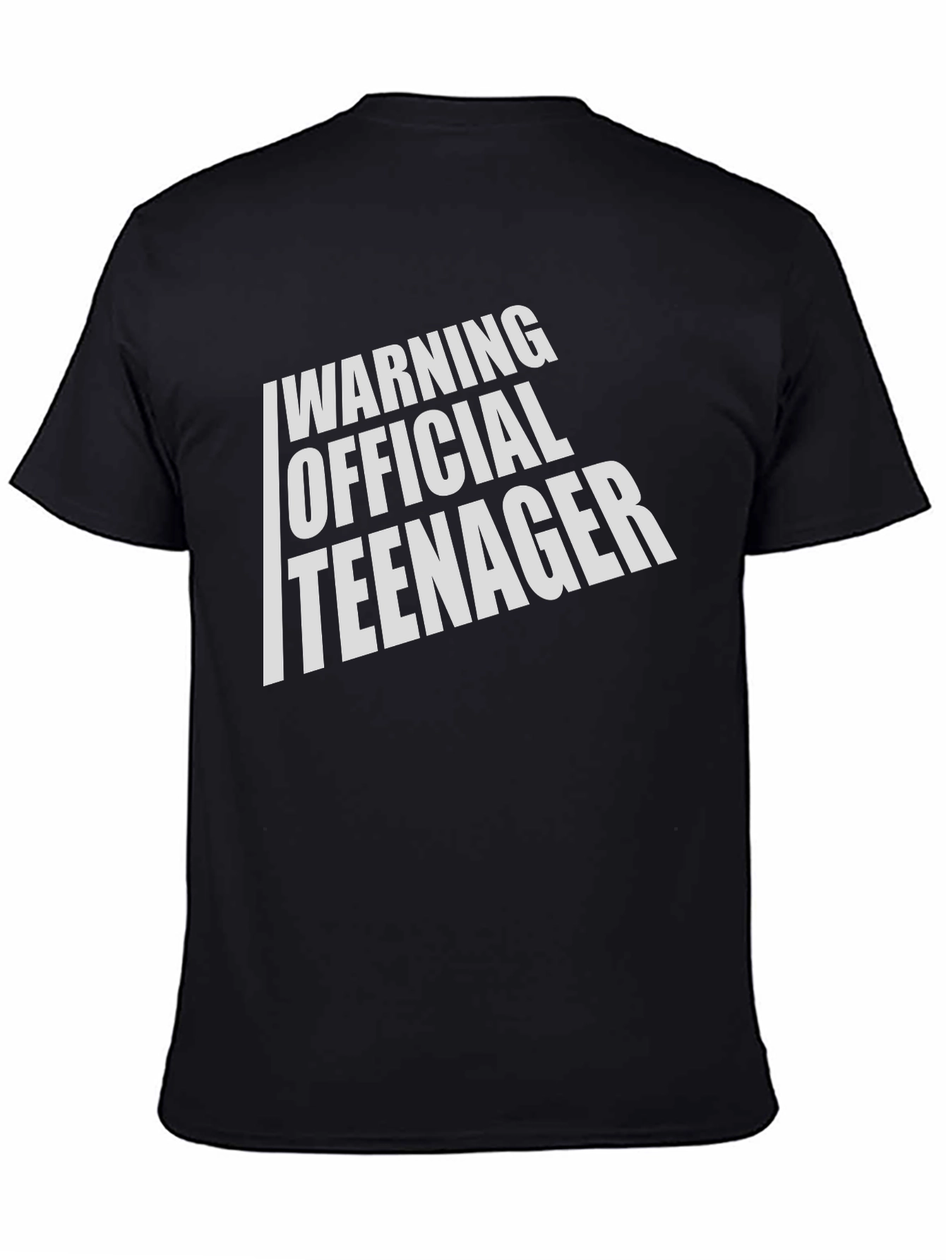 Warning Official Teenager T-Shirt - Black